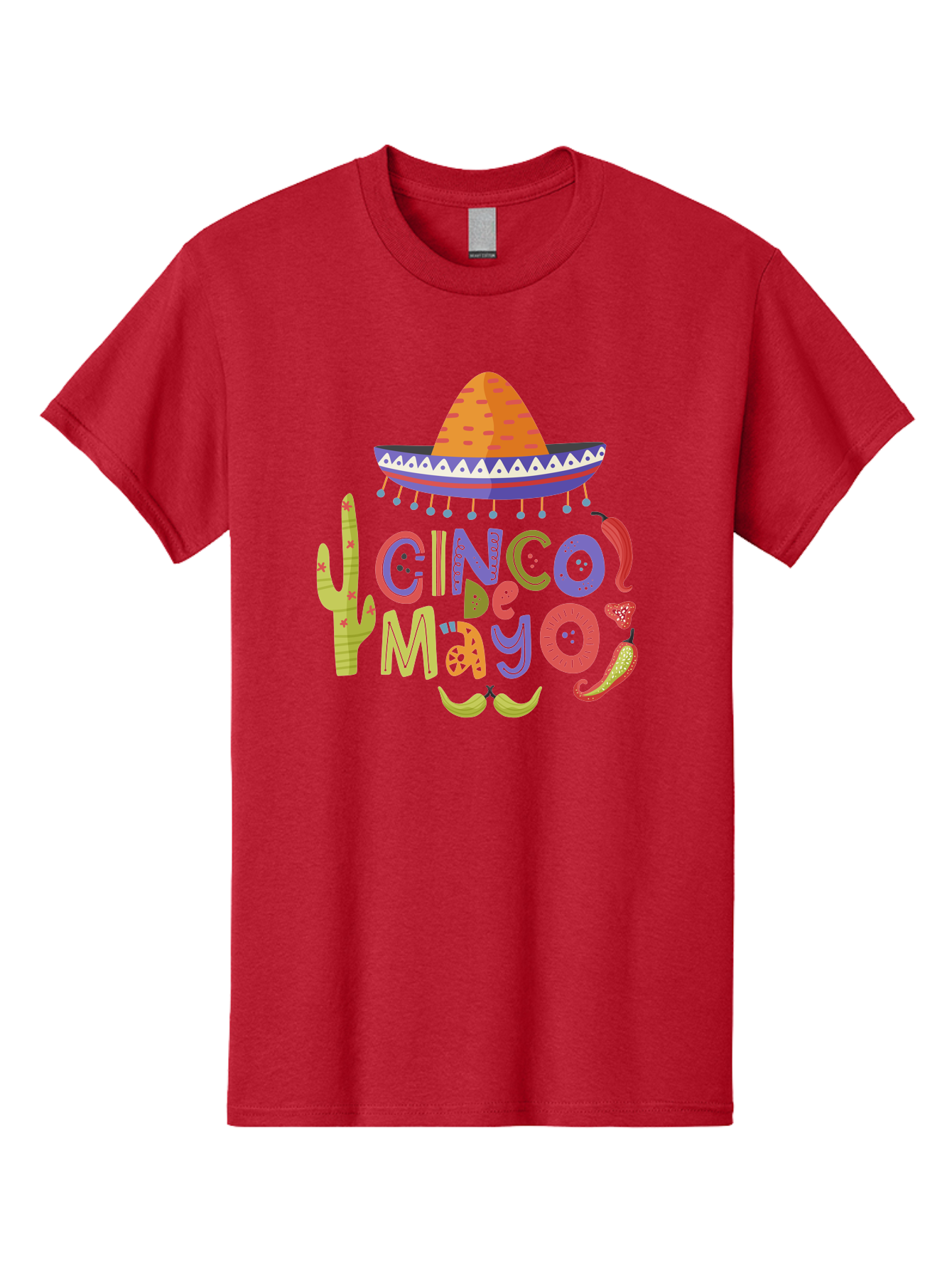 Cinco-De-Mayo-2 Men'S Graphic Tee, 100% Cotton, Comfortable Casual Summer Wear, Machine Washable, Cinco De Mayo, Mexican Holiday, Festive Celebration, Colorful Sombrero, Cactus, Chili Peppers, Vibrant Colors, Fiesta Theme, Party Decoration, - Aaa234 15