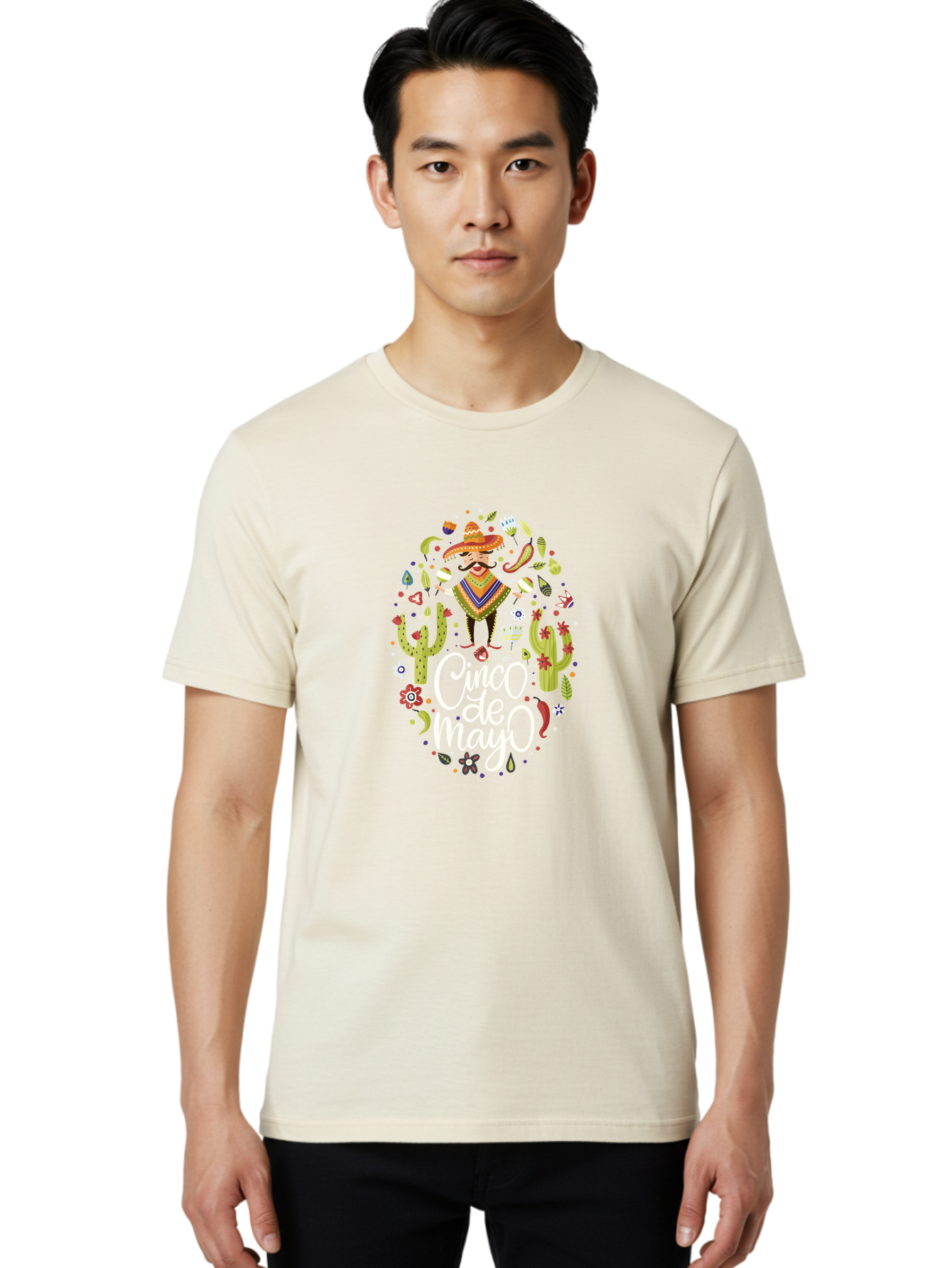 Cinco-De-Mayo-3 Men'S Graphic Tee, 100% Cotton, Comfortable Casual Summer Wear, Machine Washable, Mexican Fiesta, Cultural Celebration, Vibrant Colors, Mariachi Man, Cacti, Flowers, Festive Decorations, Traditional Attire, Party Atmosphere, - Aaa235 26