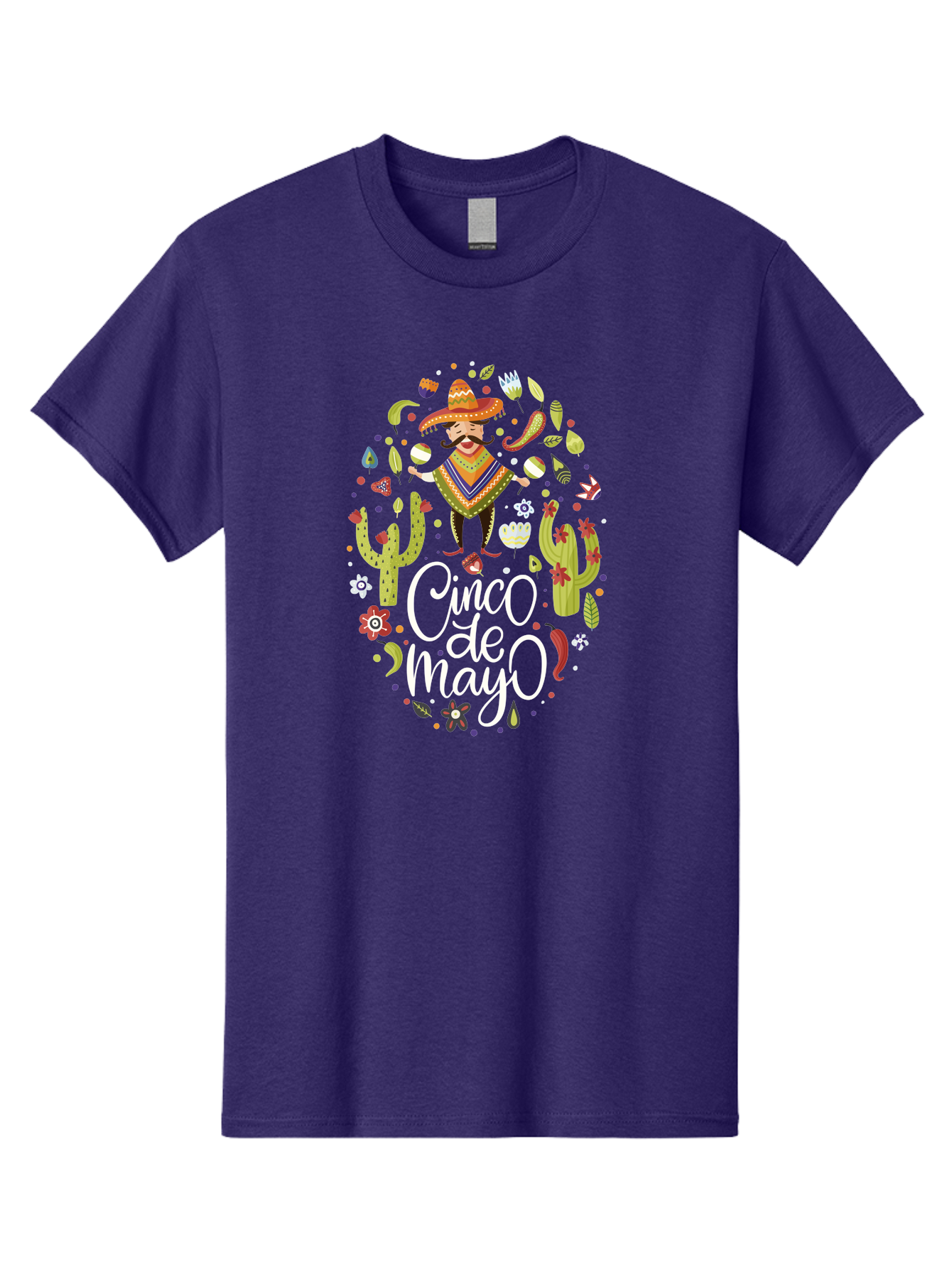 Cinco-De-Mayo-3 Men'S Graphic Tee, 100% Cotton, Comfortable Casual Summer Wear, Machine Washable, Mexican Fiesta, Cultural Celebration, Vibrant Colors, Mariachi Man, Cacti, Flowers, Festive Decorations, Traditional Attire, Party Atmosphere, - Aaa235 23