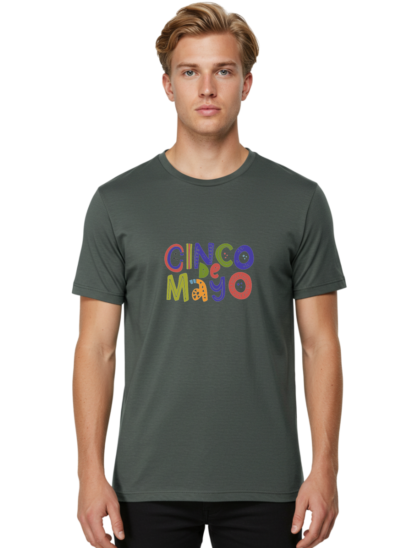 Cinco-De-Mayo-6 Men'S Graphic Tee, 100% Cotton, Comfortable Casual Summer Wear, Machine Washable, Cinco De Mayo, Colorful Text, Festive Typography, Mexican Holiday, Party Decorations, Vibrant Colors, Celebration - Aaa238 30
