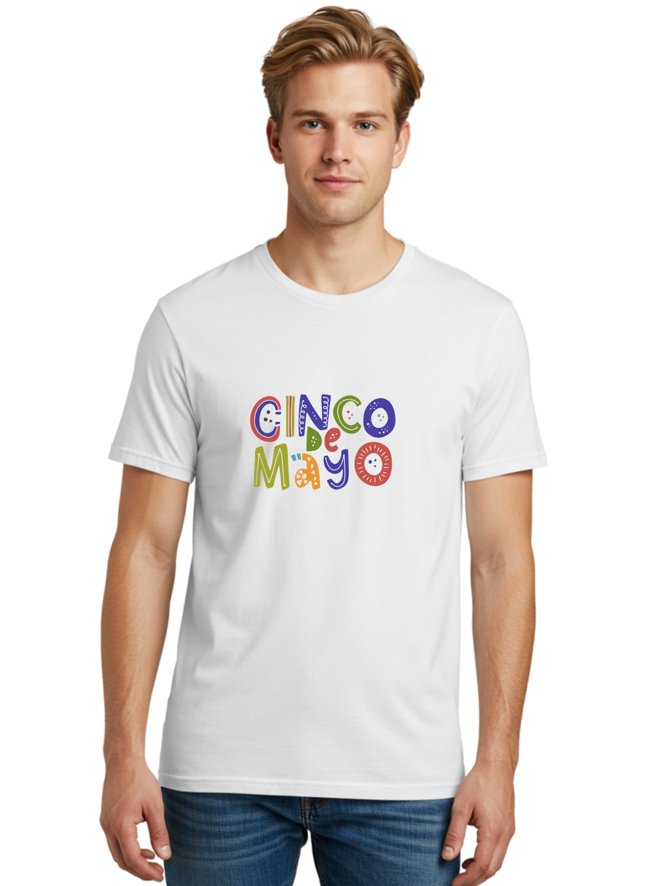 Cinco-De-Mayo-6 Men'S Graphic Tee, 100% Cotton, Comfortable Casual Summer Wear, Machine Washable, Cinco De Mayo, Colorful Text, Festive Typography, Mexican Holiday, Party Decorations, Vibrant Colors, Celebration - Aaa238 10