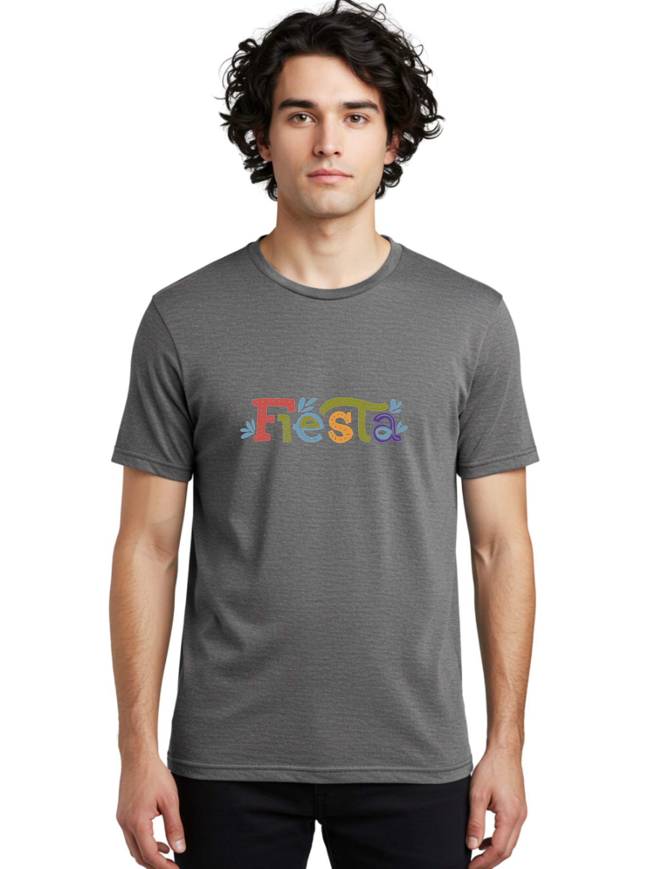 Fiesta-2 Men'S Graphic Tee, 100% Cotton, Comfortable Casual Summer Wear, Machine Washable, Fiesta, Colorful Text, Party Theme, Festive Atmosphere, Vibrant Colors, Celebratory Mood, Lively Graphics - Aaa244 14