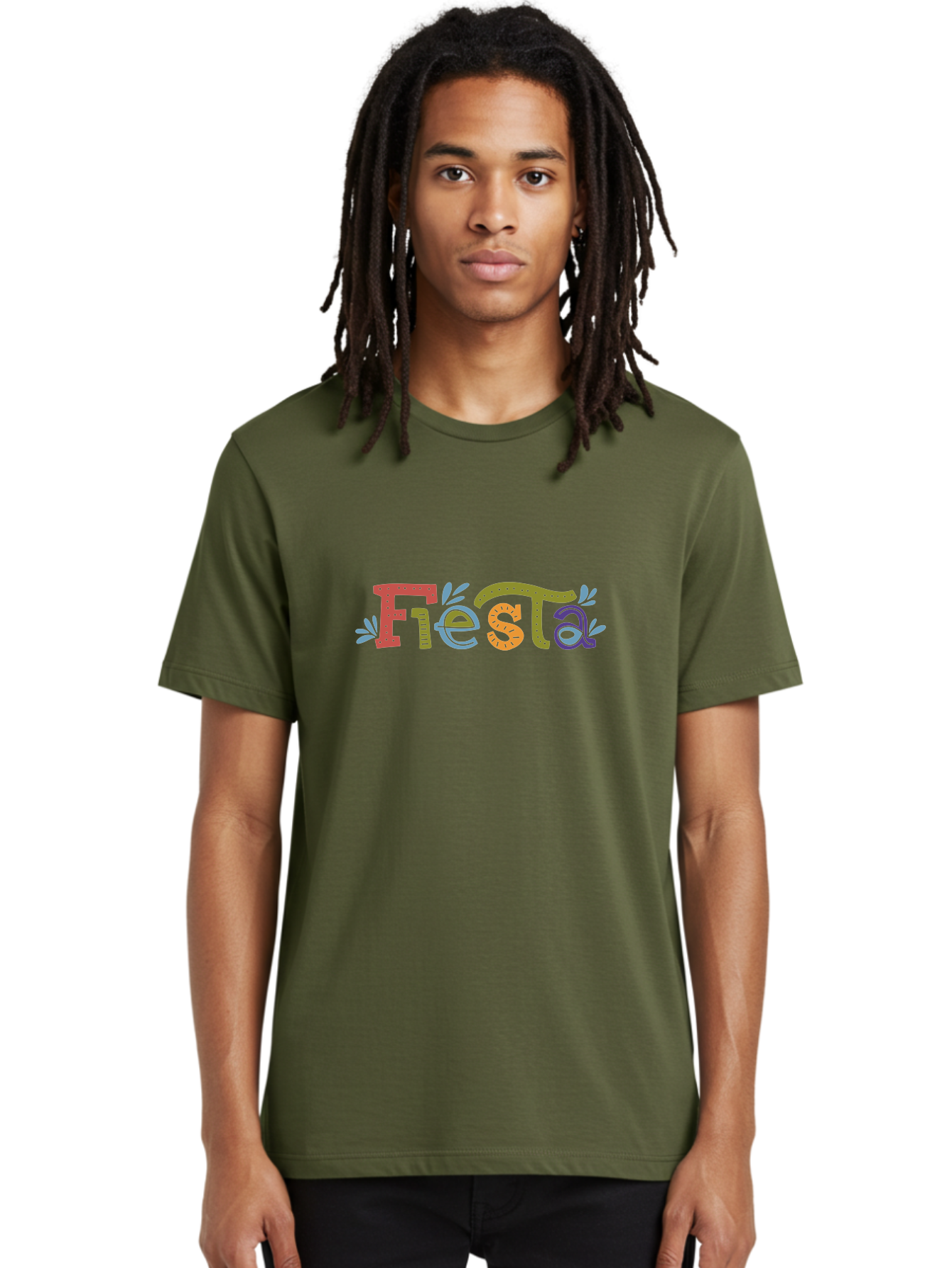 Fiesta-2 Men'S Graphic Tee, 100% Cotton, Comfortable Casual Summer Wear, Machine Washable, Fiesta, Colorful Text, Party Theme, Festive Atmosphere, Vibrant Colors, Celebratory Mood, Lively Graphics - Aaa244 2