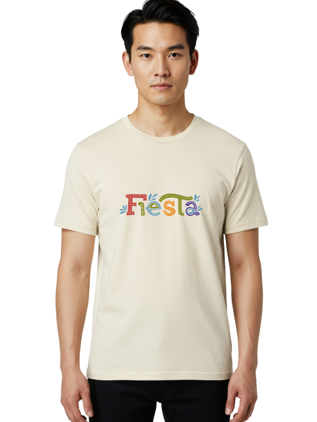 Fiesta-2 Men'S Graphic Tee, 100% Cotton, Comfortable Casual Summer Wear, Machine Washable, Fiesta, Colorful Text, Party Theme, Festive Atmosphere, Vibrant Colors, Celebratory Mood, Lively Graphics - Aaa244 12