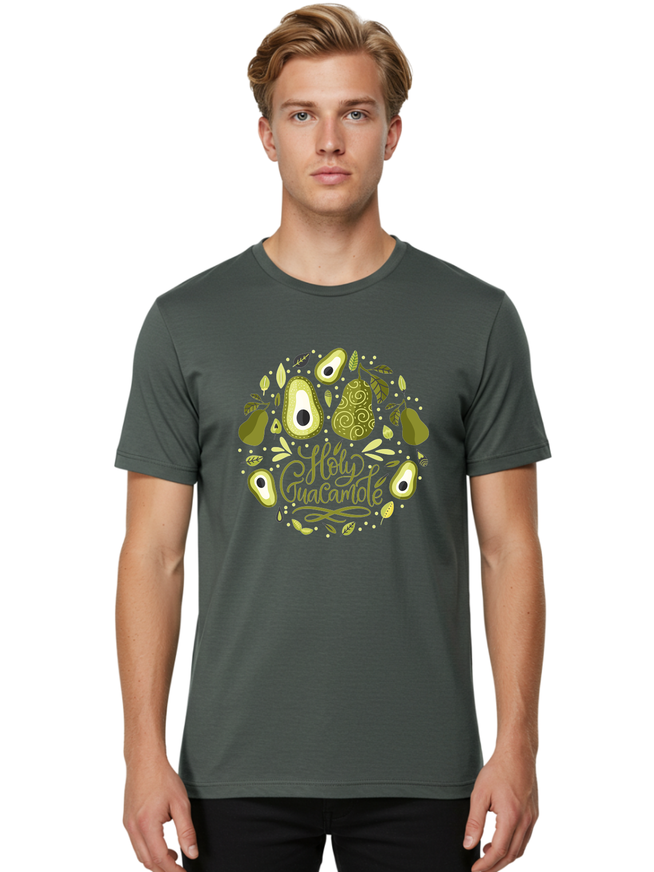 Hello-Avocado Men'S Graphic Tee, 100% Cotton, Comfortable Casual Summer Wear, Machine Washable, Avocado Illustrations, Guacamole Recipe, Healthy Eating, Vegan Lifestyle, Organic Produce, Foodie Culture, Fresh Ingredients, Culinary Delights - Aaa250 28