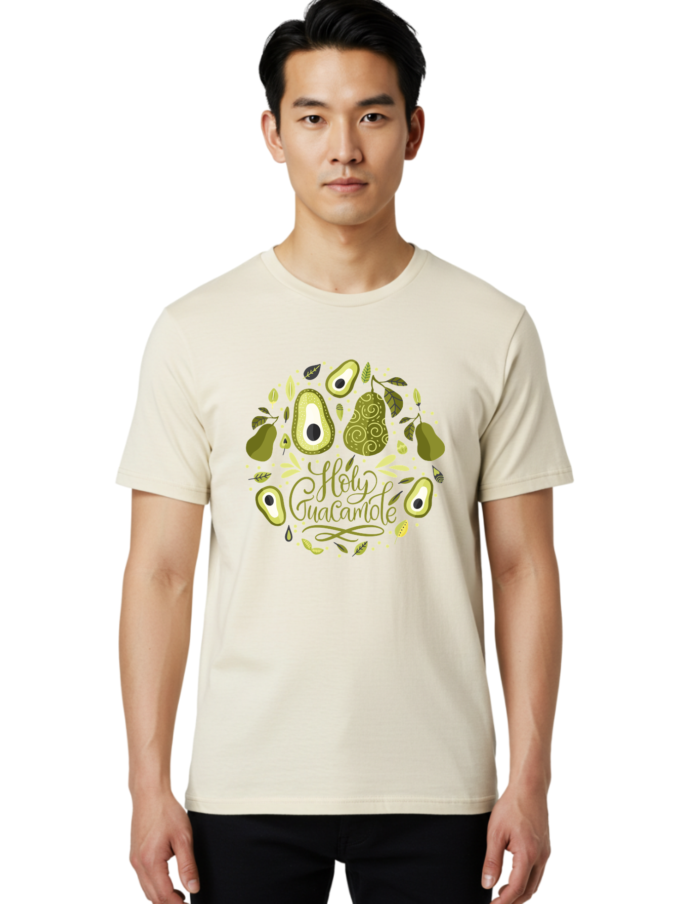 Hello-Avocado Men'S Graphic Tee, 100% Cotton, Comfortable Casual Summer Wear, Machine Washable, Avocado Illustrations, Guacamole Recipe, Healthy Eating, Vegan Lifestyle, Organic Produce, Foodie Culture, Fresh Ingredients, Culinary Delights - Aaa250 20
