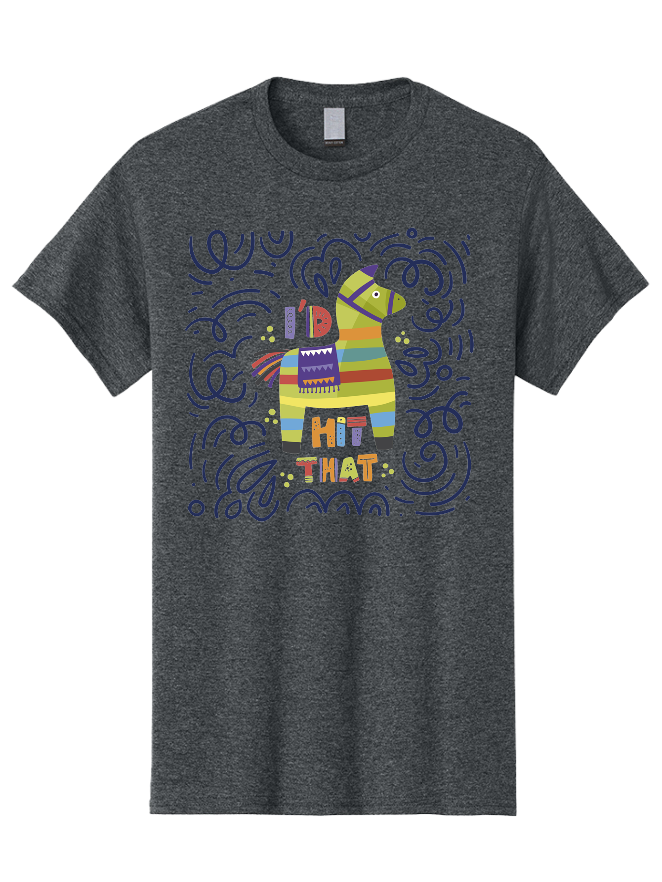 Hit-That-Pinata Men'S Graphic Tee, 100% Cotton, Comfortable Casual Summer Wear, Machine Washable, Colorful Piñata, Party Decoration, Festive Atmosphere, Vibrant Colors, Playful Design, Fiesta Theme, Celebration, Fun, Lively - Aaa251 15