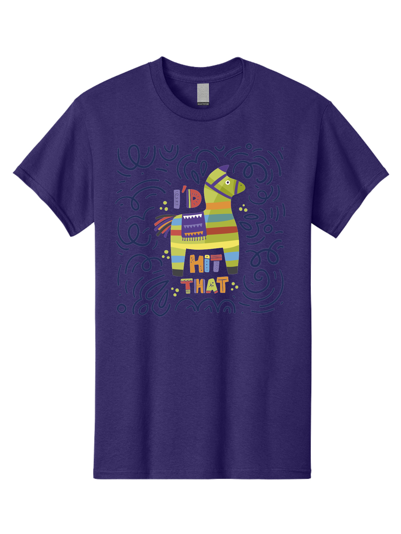 Hit-That-Pinata Men'S Graphic Tee, 100% Cotton, Comfortable Casual Summer Wear, Machine Washable, Colorful Piñata, Party Decoration, Festive Atmosphere, Vibrant Colors, Playful Design, Fiesta Theme, Celebration, Fun, Lively - Aaa251 11