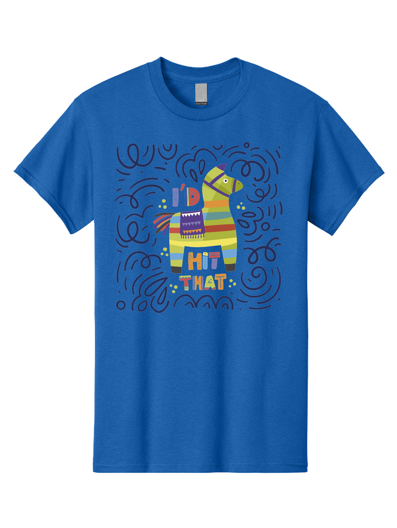 Hit-That-Pinata Men'S Graphic Tee, 100% Cotton, Comfortable Casual Summer Wear, Machine Washable, Colorful Piñata, Party Decoration, Festive Atmosphere, Vibrant Colors, Playful Design, Fiesta Theme, Celebration, Fun, Lively - Aaa251 23