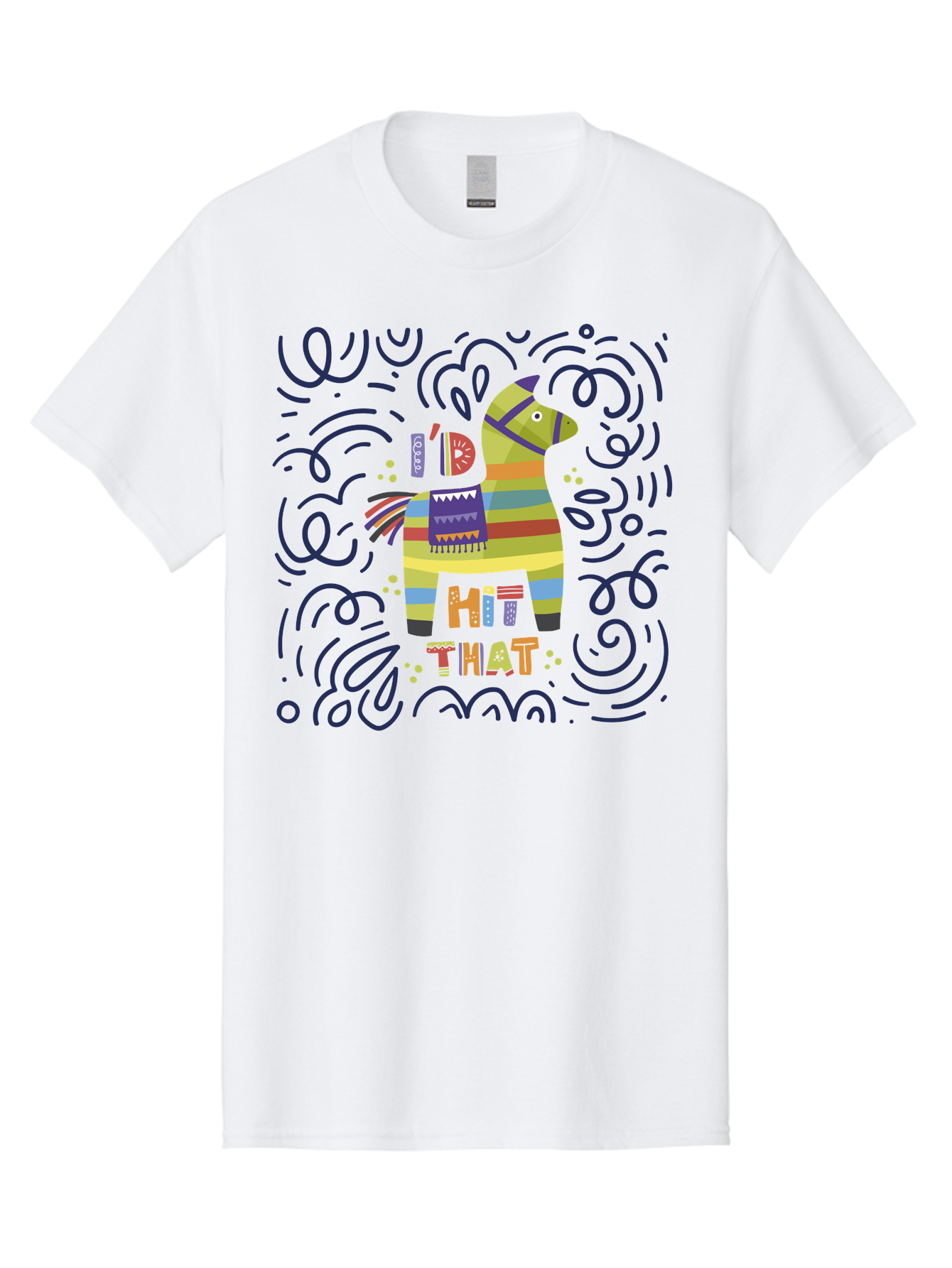 Hit-That-Pinata Men'S Graphic Tee, 100% Cotton, Comfortable Casual Summer Wear, Machine Washable, Colorful Piñata, Party Decoration, Festive Atmosphere, Vibrant Colors, Playful Design, Fiesta Theme, Celebration, Fun, Lively - Aaa251 27