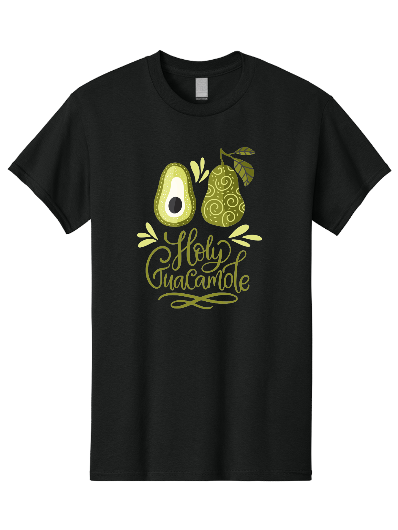 Holy-Guacamole Men'S Graphic Tee, 100% Cotton, Comfortable Casual Summer Wear, Machine Washable, Avocado Illustration, Guacamole Recipe, Healthy Eating, Food Art, Creative Typography, Decorative Leaves, Vibrant Colors, Culinary Design - Aaa254 9