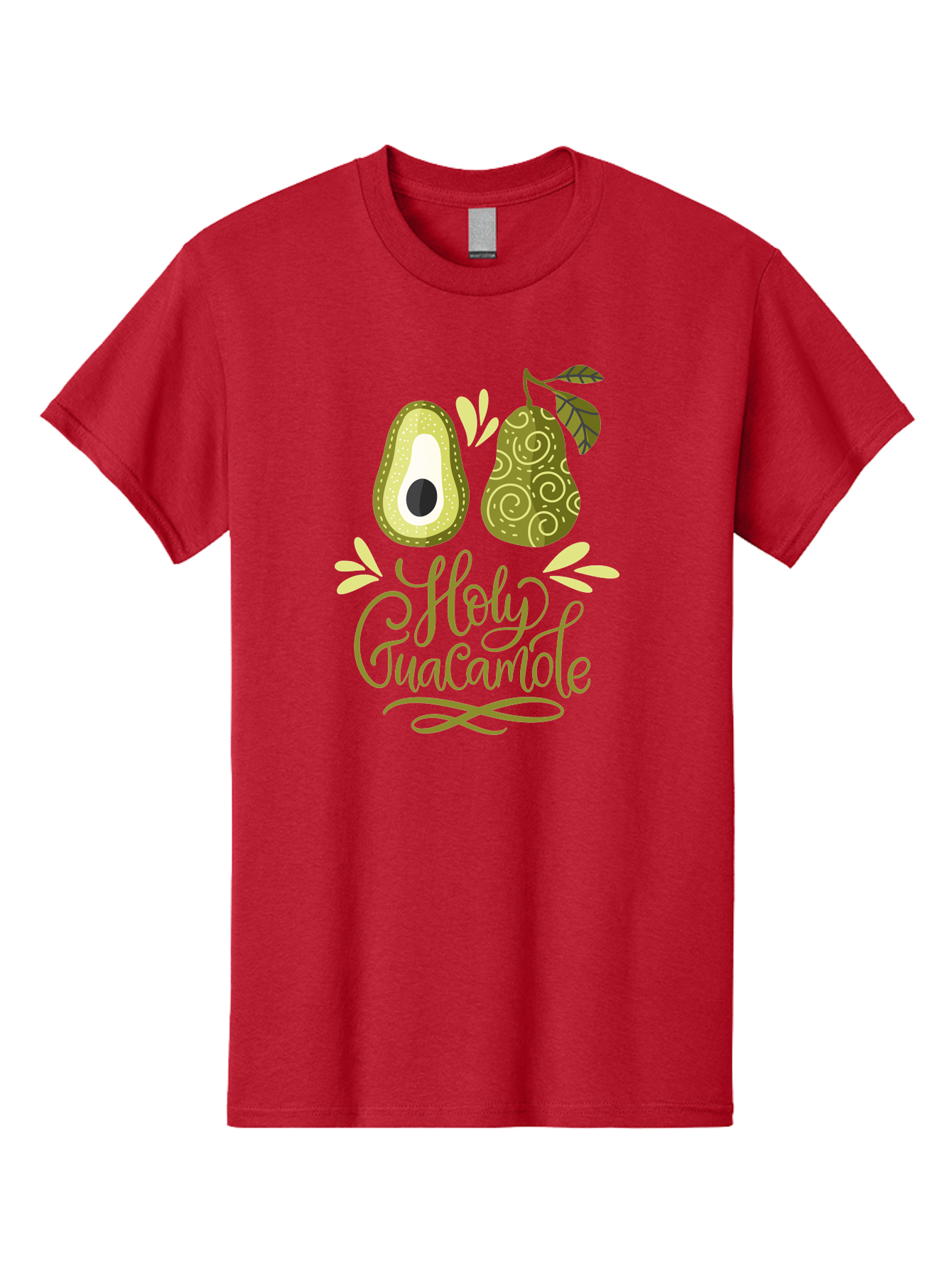 Holy-Guacamole Men'S Graphic Tee, 100% Cotton, Comfortable Casual Summer Wear, Machine Washable, Avocado Illustration, Guacamole Recipe, Healthy Eating, Food Art, Creative Typography, Decorative Leaves, Vibrant Colors, Culinary Design - Aaa254 29