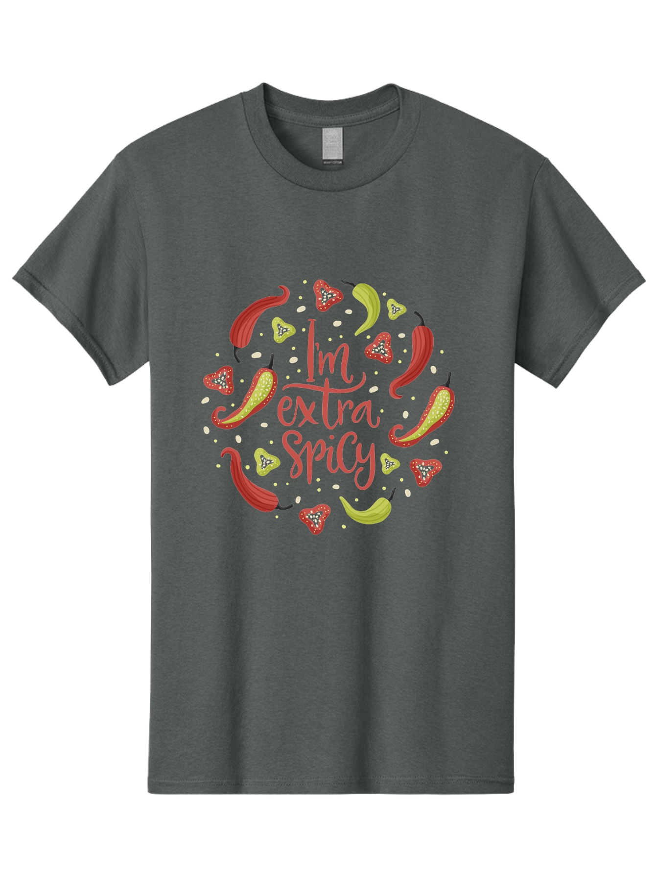 I-M-Extra-Spicy Men'S Graphic Tee, 100% Cotton, Comfortable Casual Summer Wear, Machine Washable, I'M Extra Spicy, Chilli Peppers, Strawberries, Spicy Food, Hot Sauce, Bold Flavors, Vibrant Colors, Playful Design, Quirky Typography, - Aaa261 27