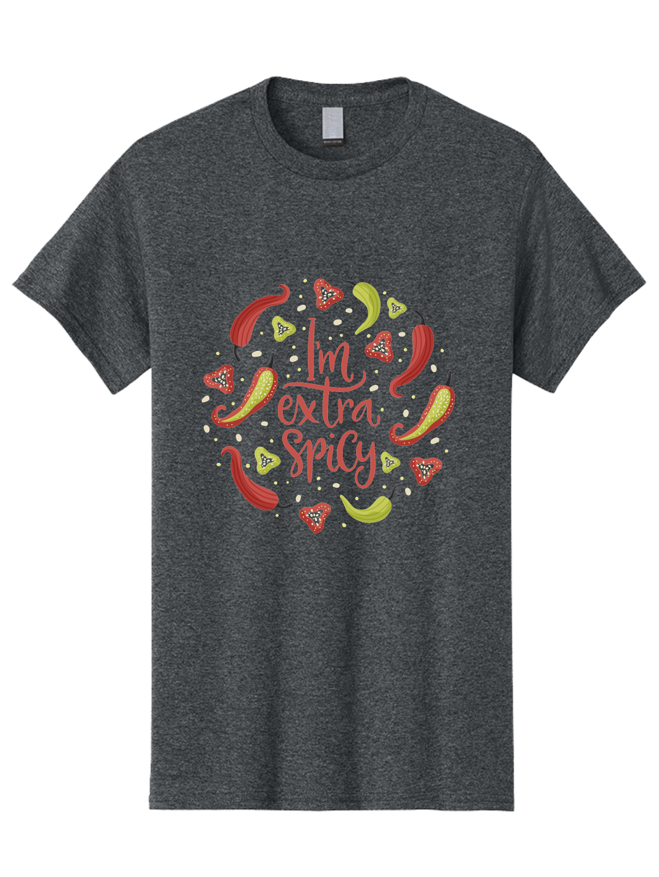 I-M-Extra-Spicy Men'S Graphic Tee, 100% Cotton, Comfortable Casual Summer Wear, Machine Washable, I'M Extra Spicy, Chilli Peppers, Strawberries, Spicy Food, Hot Sauce, Bold Flavors, Vibrant Colors, Playful Design, Quirky Typography, - Aaa261 29