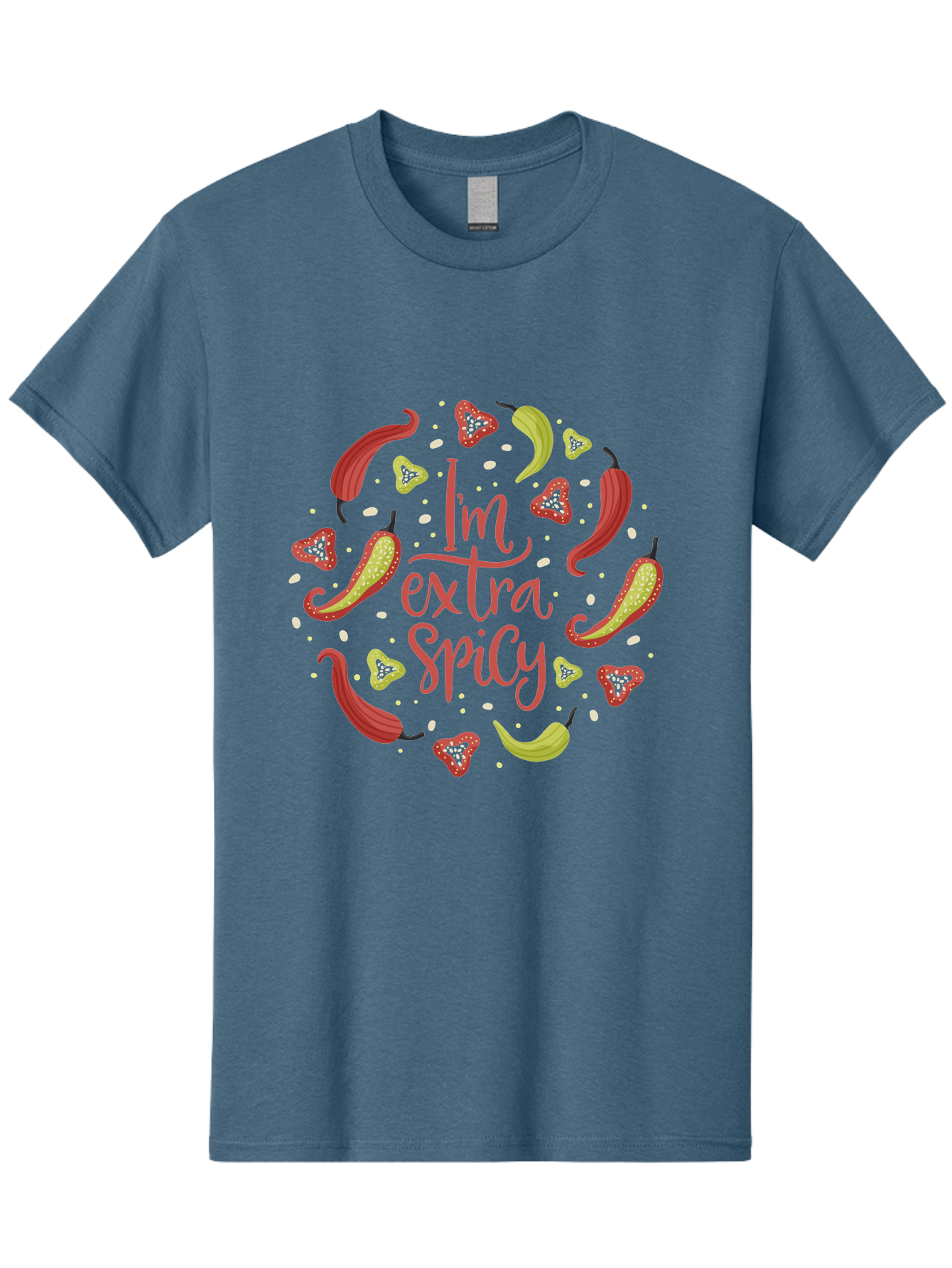 I-M-Extra-Spicy Men'S Graphic Tee, 100% Cotton, Comfortable Casual Summer Wear, Machine Washable, I'M Extra Spicy, Chilli Peppers, Strawberries, Spicy Food, Hot Sauce, Bold Flavors, Vibrant Colors, Playful Design, Quirky Typography, - Aaa261 11