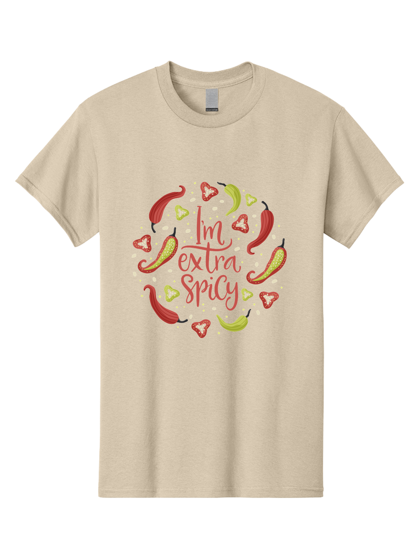 I-M-Extra-Spicy Men'S Graphic Tee, 100% Cotton, Comfortable Casual Summer Wear, Machine Washable, I'M Extra Spicy, Chilli Peppers, Strawberries, Spicy Food, Hot Sauce, Bold Flavors, Vibrant Colors, Playful Design, Quirky Typography, - Aaa261 17