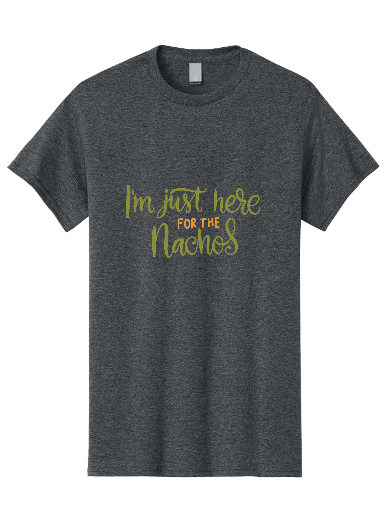 I-M-Just-Here-For-The-Nachos-3 Men'S Graphic Tee, 100% Cotton, Comfortable Casual Summer Wear, Machine Washable, Funny Quote, Humorous Saying, Nachos Love, Foodie Humor, Casual Phrase, Playful Text, Snack Time - Aaa264 29