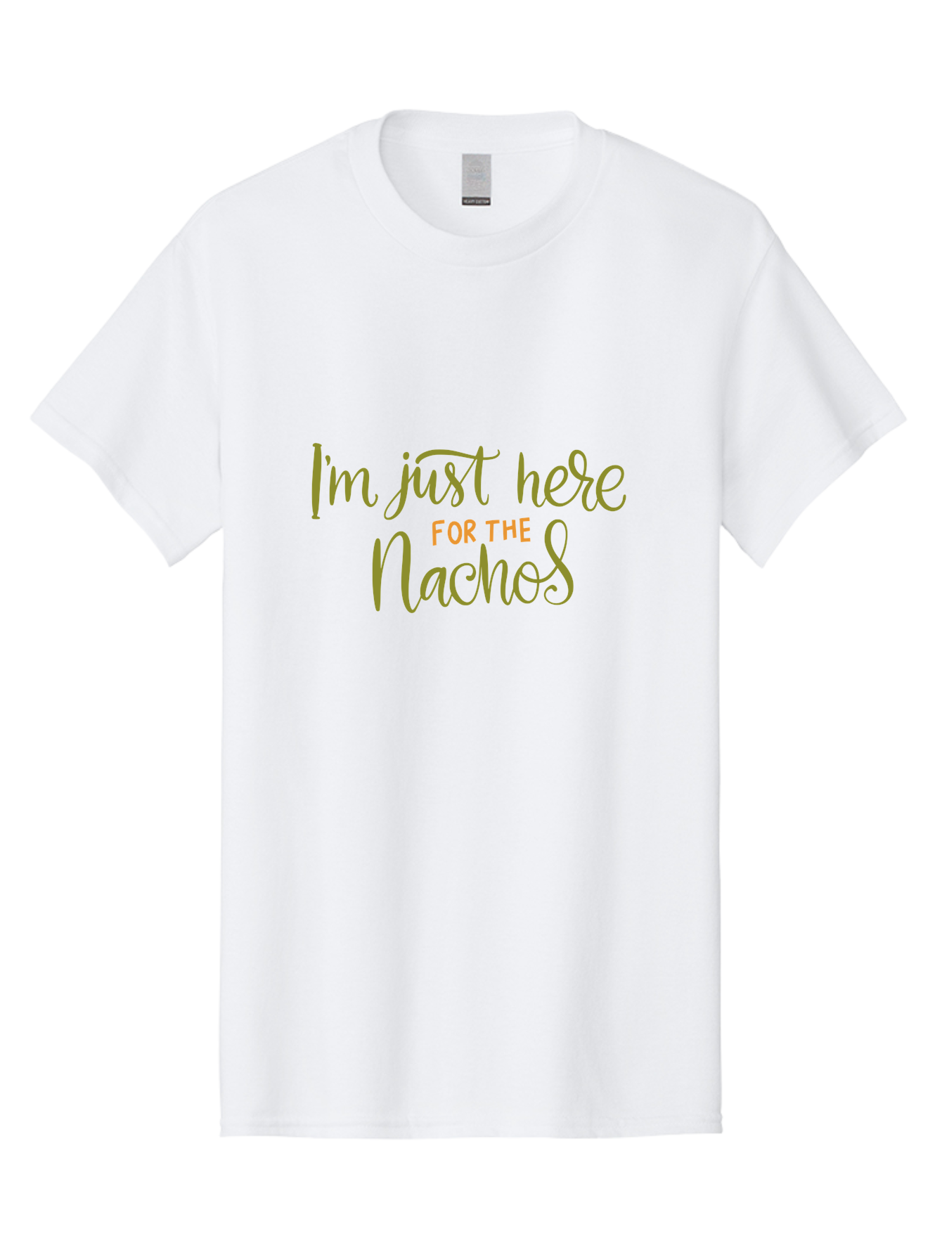 I-M-Just-Here-For-The-Nachos-3 Men'S Graphic Tee, 100% Cotton, Comfortable Casual Summer Wear, Machine Washable, Funny Quote, Humorous Saying, Nachos Love, Foodie Humor, Casual Phrase, Playful Text, Snack Time - Aaa264 17