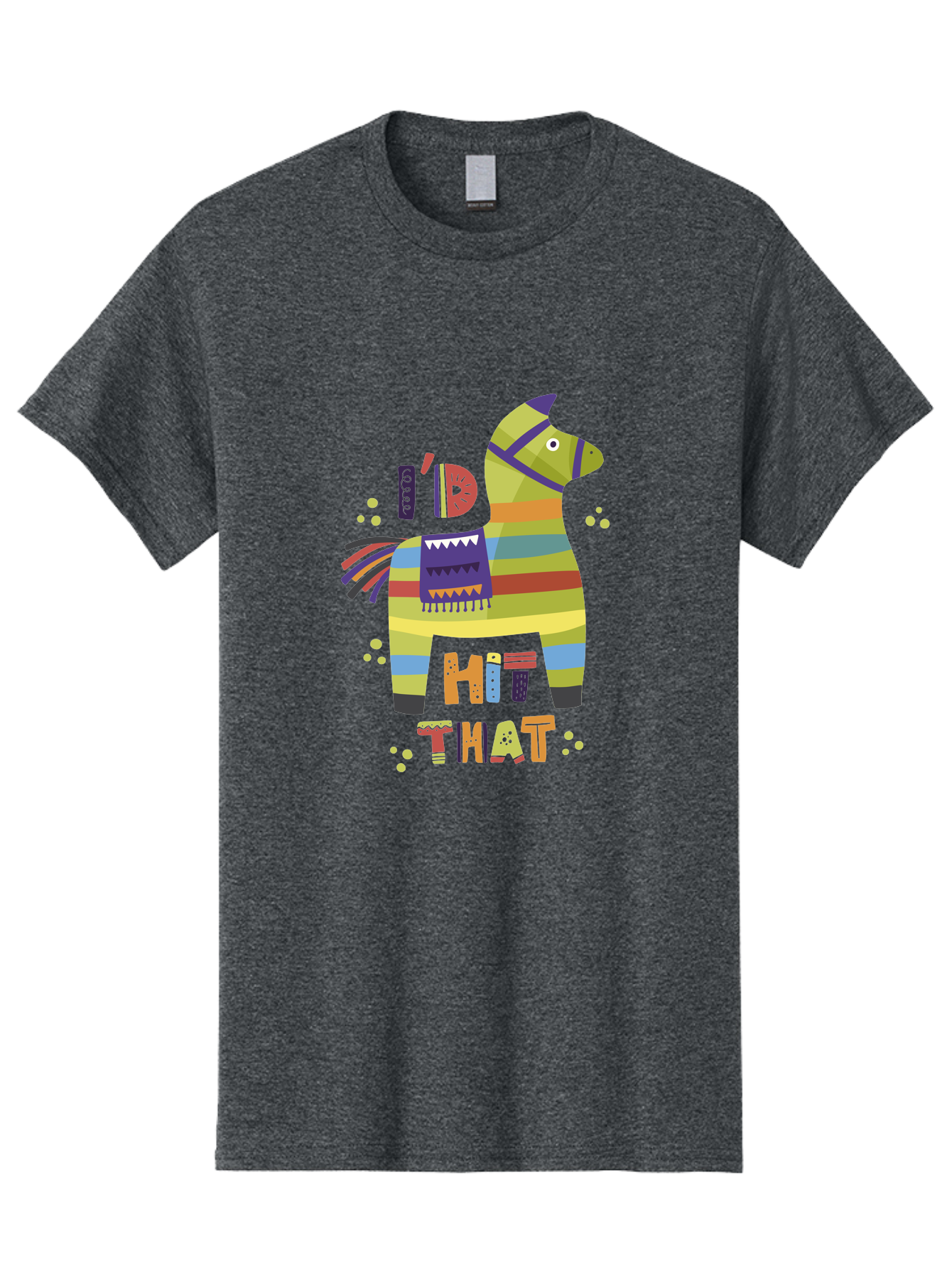 Kick-It Men'S Graphic Tee, 100% Cotton, Comfortable Casual Summer Wear, Machine Washable, Colorful Pinata, Festive Decorations, Party Theme, Vibrant Colors, Celebratory Atmosphere, Fun, Playful, Kick That Pinata - Aaa268 25