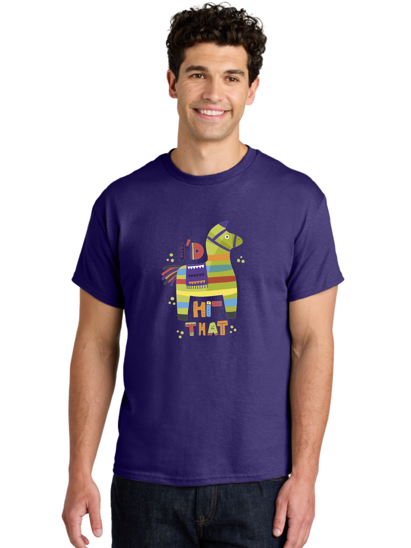 Kick-It Men'S Graphic Tee, 100% Cotton, Comfortable Casual Summer Wear, Machine Washable, Colorful Pinata, Festive Decorations, Party Theme, Vibrant Colors, Celebratory Atmosphere, Fun, Playful, Kick That Pinata - Aaa268 20