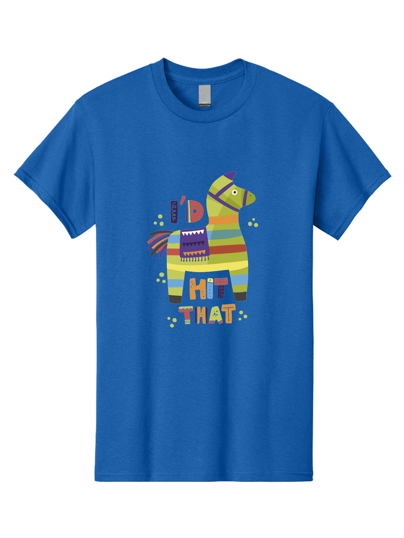 Kick-It Men'S Graphic Tee, 100% Cotton, Comfortable Casual Summer Wear, Machine Washable, Colorful Pinata, Festive Decorations, Party Theme, Vibrant Colors, Celebratory Atmosphere, Fun, Playful, Kick That Pinata - Aaa268 13