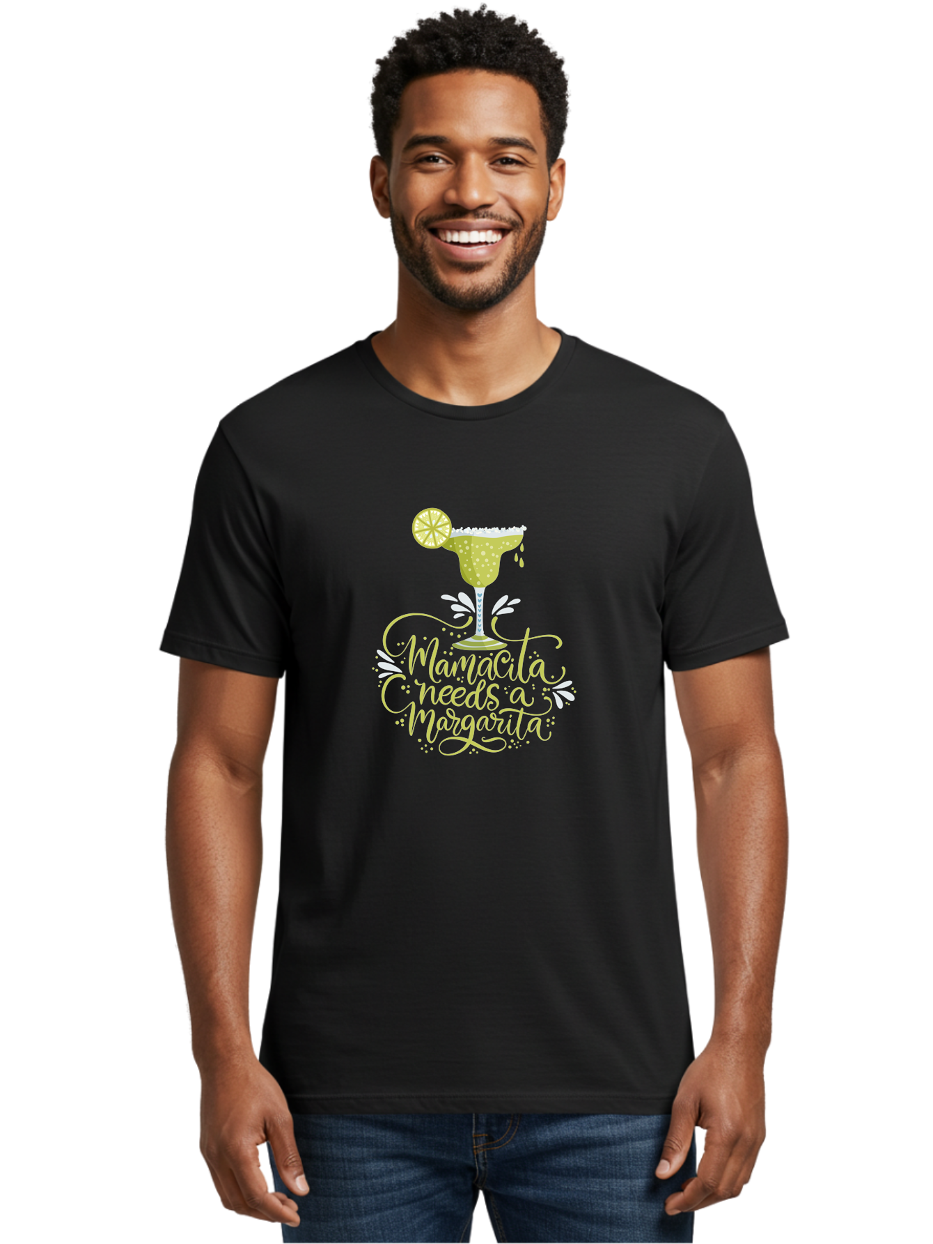 Mamacita-Needs-A-Margarita-1 Men'S Graphic Tee, 100% Cotton, Comfortable Casual Summer Wear, Machine Washable, Margarita Cocktail, Lime Slice, Salt Rim, Tequila Drink, Festive Design, Party Theme, Mexican-Inspired, Cocktail Culture, - Aaa273 8