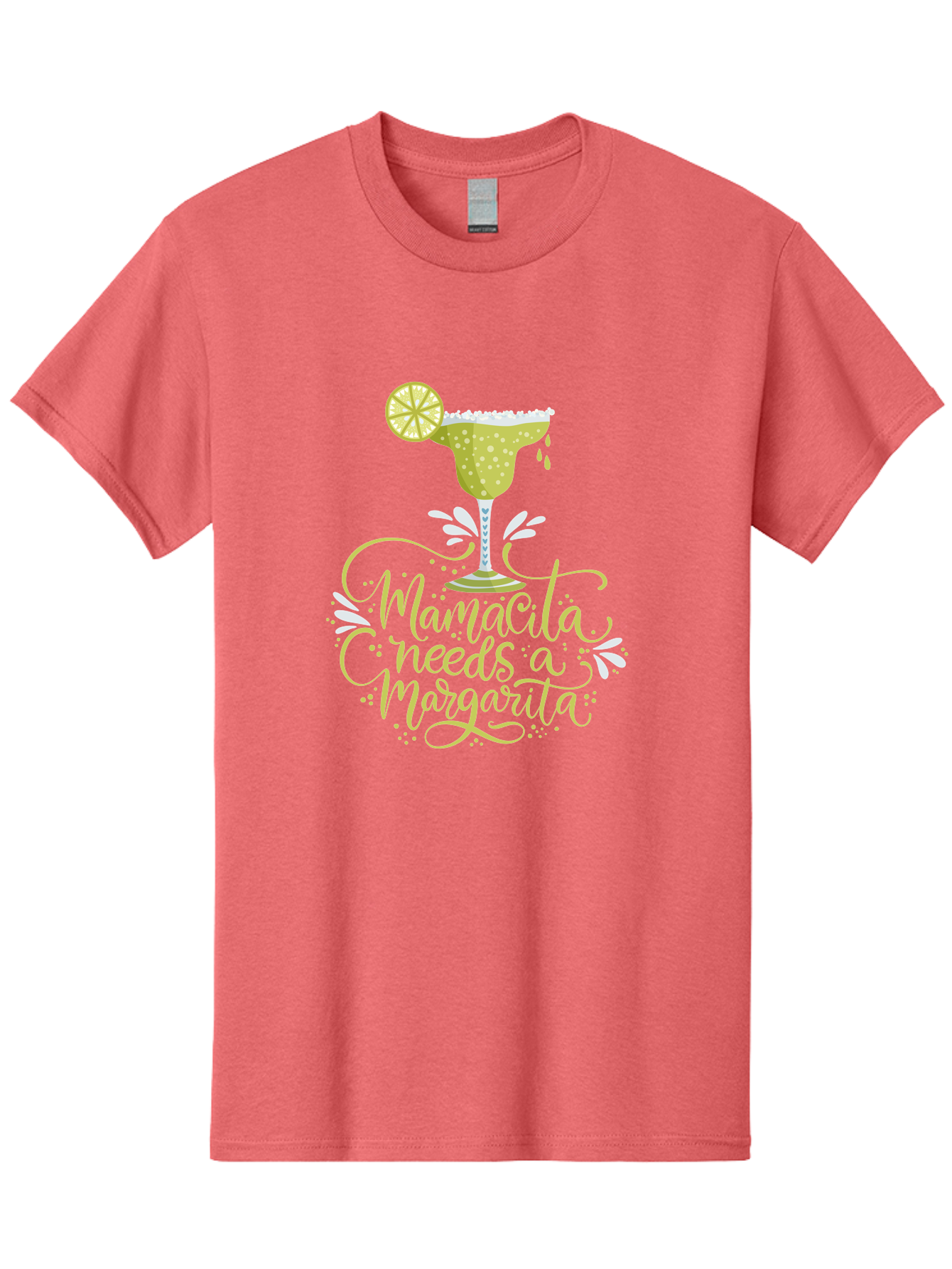 Mamacita-Needs-A-Margarita-1 Men'S Graphic Tee, 100% Cotton, Comfortable Casual Summer Wear, Machine Washable, Margarita Cocktail, Lime Slice, Salt Rim, Tequila Drink, Festive Design, Party Theme, Mexican-Inspired, Cocktail Culture, - Aaa273 5