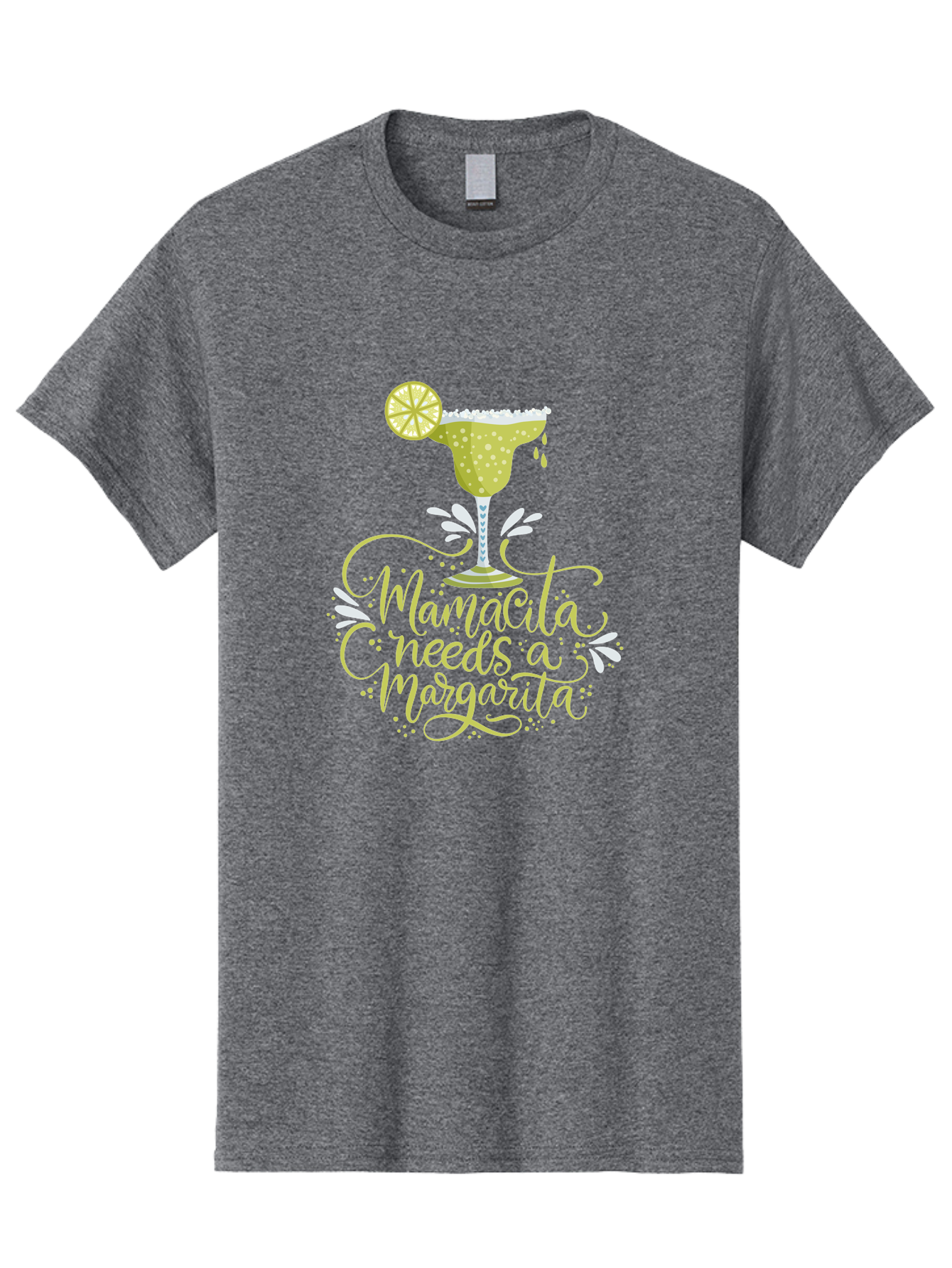 Mamacita-Needs-A-Margarita-1 Men'S Graphic Tee, 100% Cotton, Comfortable Casual Summer Wear, Machine Washable, Margarita Cocktail, Lime Slice, Salt Rim, Tequila Drink, Festive Design, Party Theme, Mexican-Inspired, Cocktail Culture, - Aaa273 3