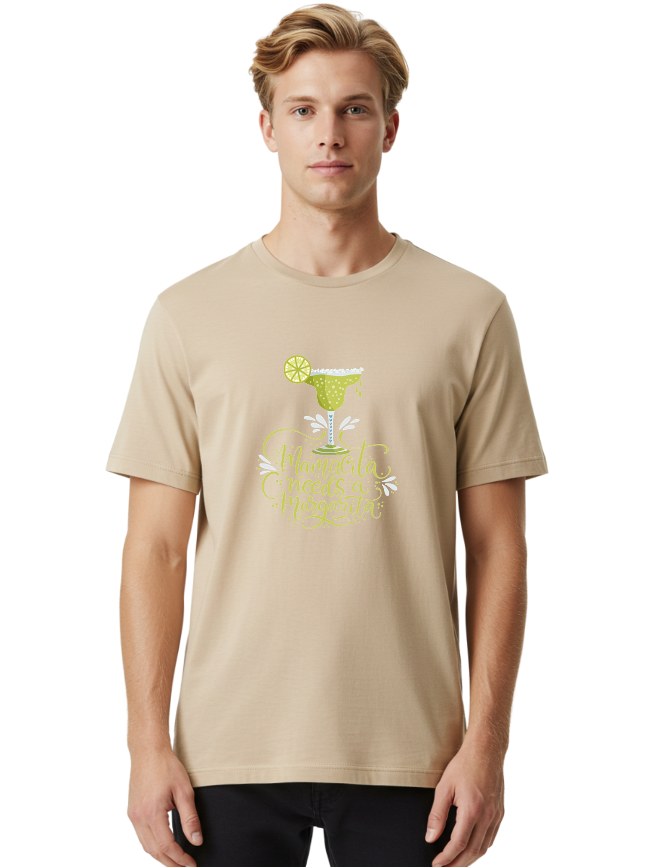 Mamacita-Needs-A-Margarita-1 Men'S Graphic Tee, 100% Cotton, Comfortable Casual Summer Wear, Machine Washable, Margarita Cocktail, Lime Slice, Salt Rim, Tequila Drink, Festive Design, Party Theme, Mexican-Inspired, Cocktail Culture, - Aaa273 26