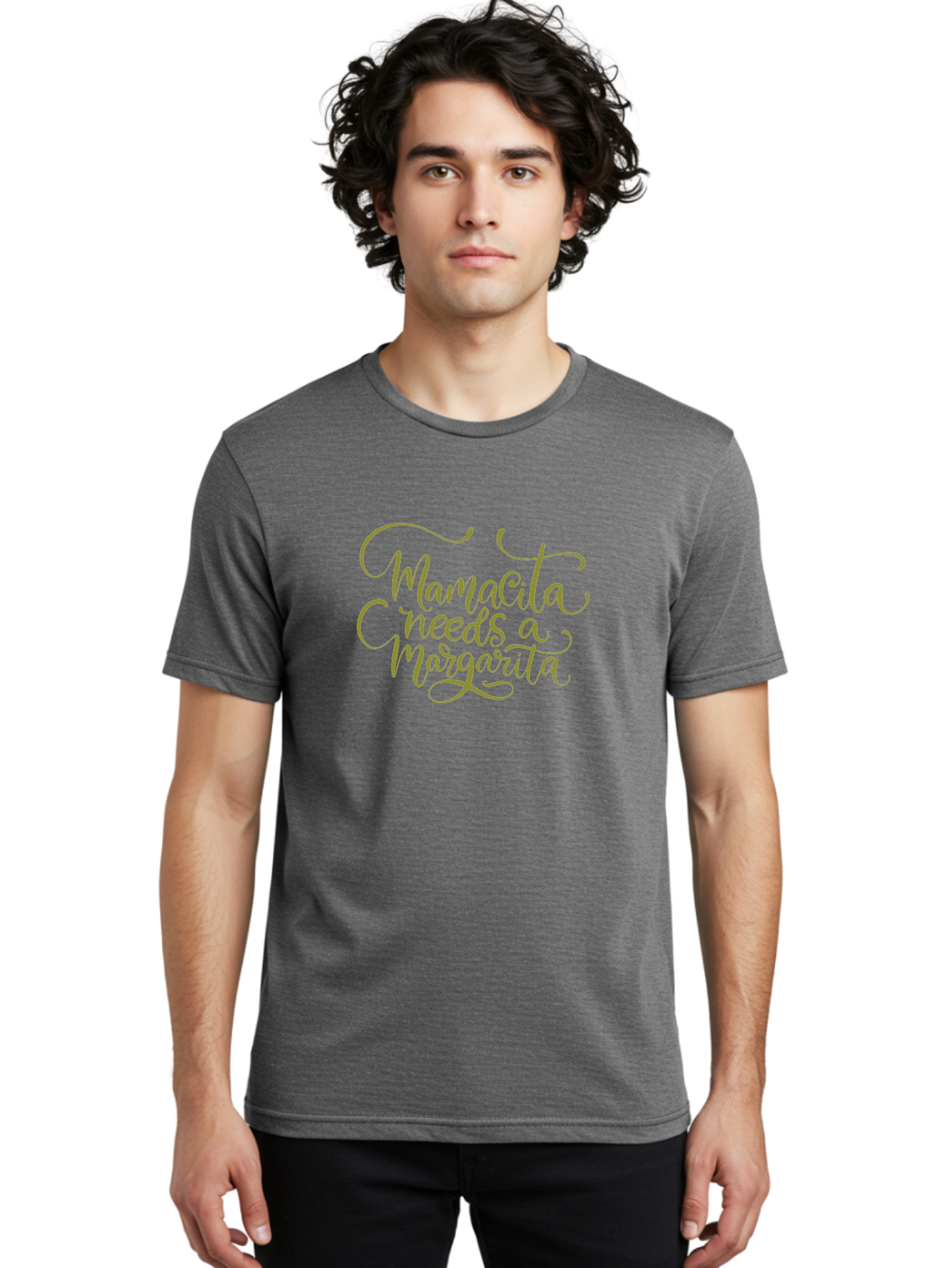Mamacita-Needs-A-Margarita-3 Men'S Graphic Tee, 100% Cotton, Comfortable Casual Summer Wear, Machine Washable, Humorous Quote, Funny Phrase, Margarita Cocktail, Mamaquita, Red Text, Decorative Font, Elegant Script, Festive Vibes, - Aaa275 16