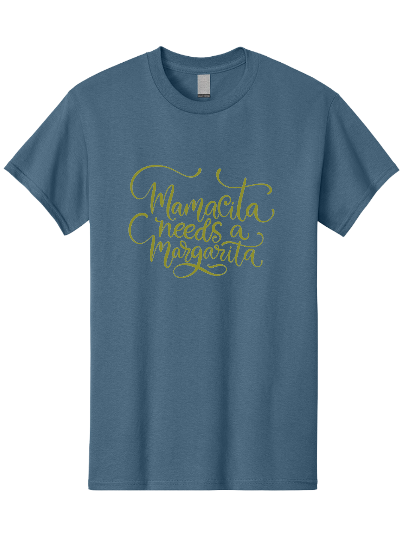 Mamacita-Needs-A-Margarita-3 Men'S Graphic Tee, 100% Cotton, Comfortable Casual Summer Wear, Machine Washable, Humorous Quote, Funny Phrase, Margarita Cocktail, Mamaquita, Red Text, Decorative Font, Elegant Script, Festive Vibes, - Aaa275 3