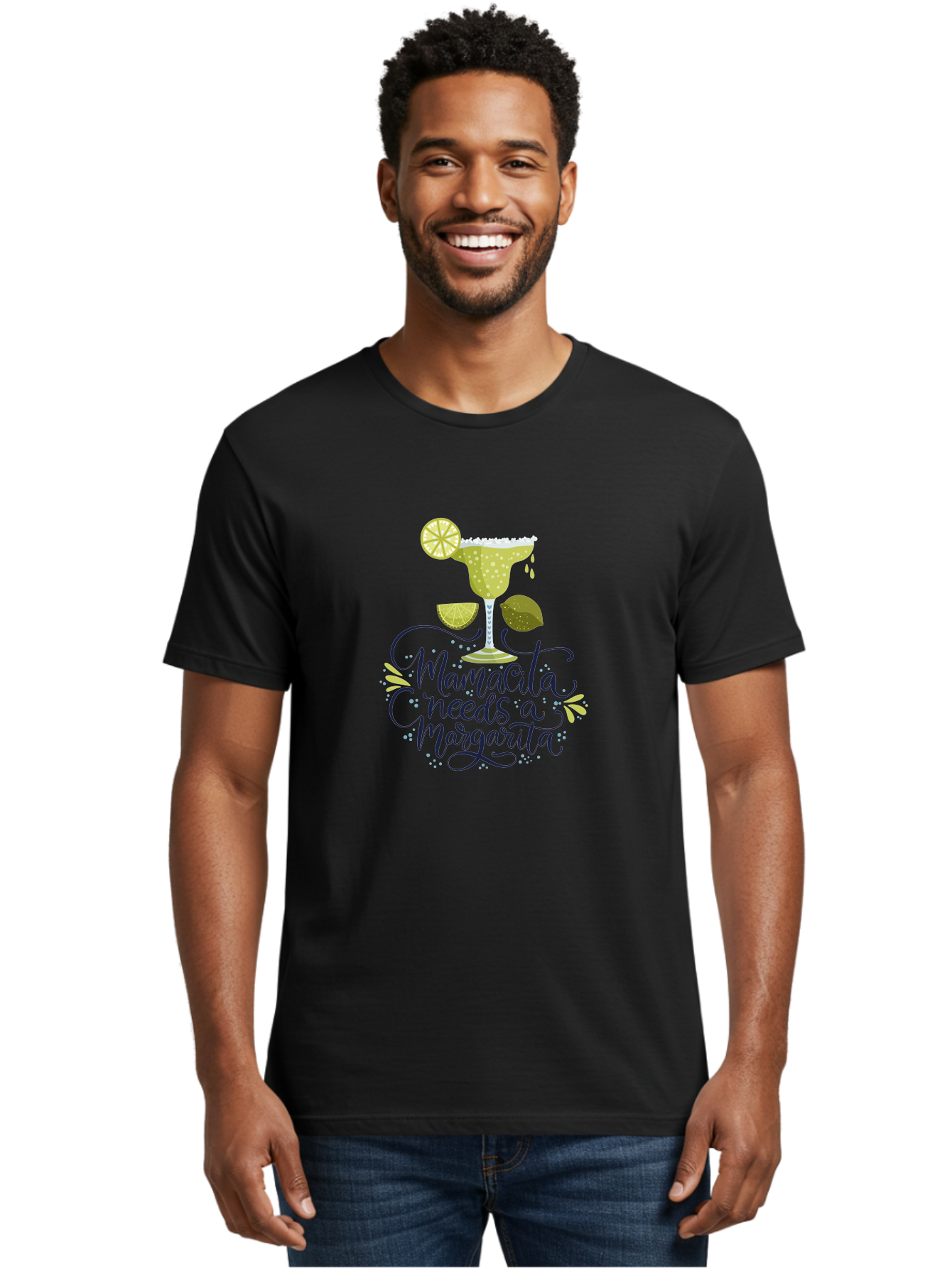 Mamacita-Needs-A-Margarita Men'S Graphic Tee, 100% Cotton, Comfortable Casual Summer Wear, Machine Washable, Margarita Cocktail, Salt Rim, Citrus Slices, Festive Drinks, Party Vibes, Summer Fun, Happy Hour, Cocktail Hour, Margarita Love, - Aaa276 18