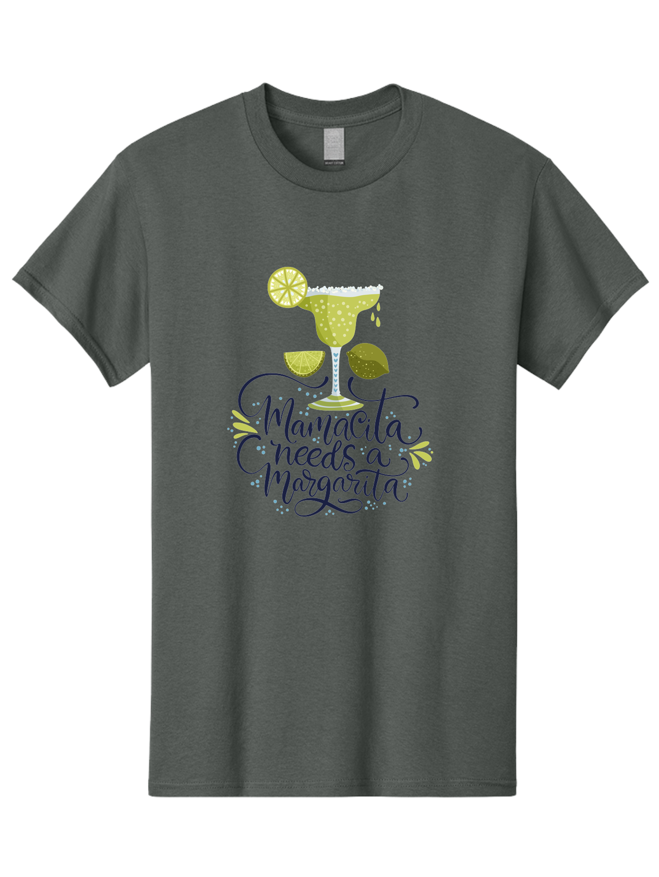 Mamacita-Needs-A-Margarita Men'S Graphic Tee, 100% Cotton, Comfortable Casual Summer Wear, Machine Washable, Margarita Cocktail, Salt Rim, Citrus Slices, Festive Drinks, Party Vibes, Summer Fun, Happy Hour, Cocktail Hour, Margarita Love, - Aaa276 25