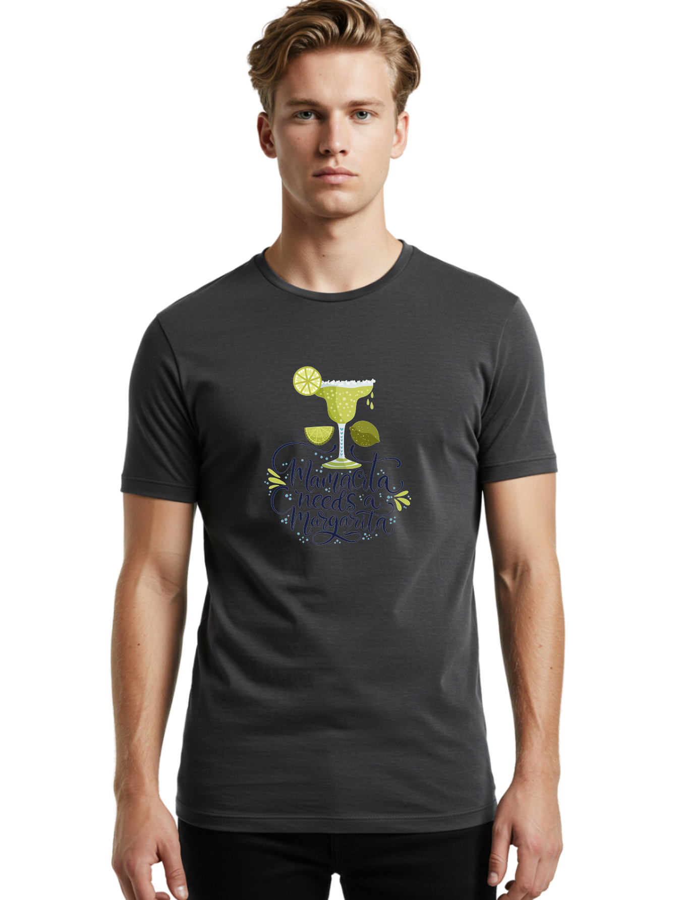 Mamacita-Needs-A-Margarita Men'S Graphic Tee, 100% Cotton, Comfortable Casual Summer Wear, Machine Washable, Margarita Cocktail, Salt Rim, Citrus Slices, Festive Drinks, Party Vibes, Summer Fun, Happy Hour, Cocktail Hour, Margarita Love, - Aaa276 16