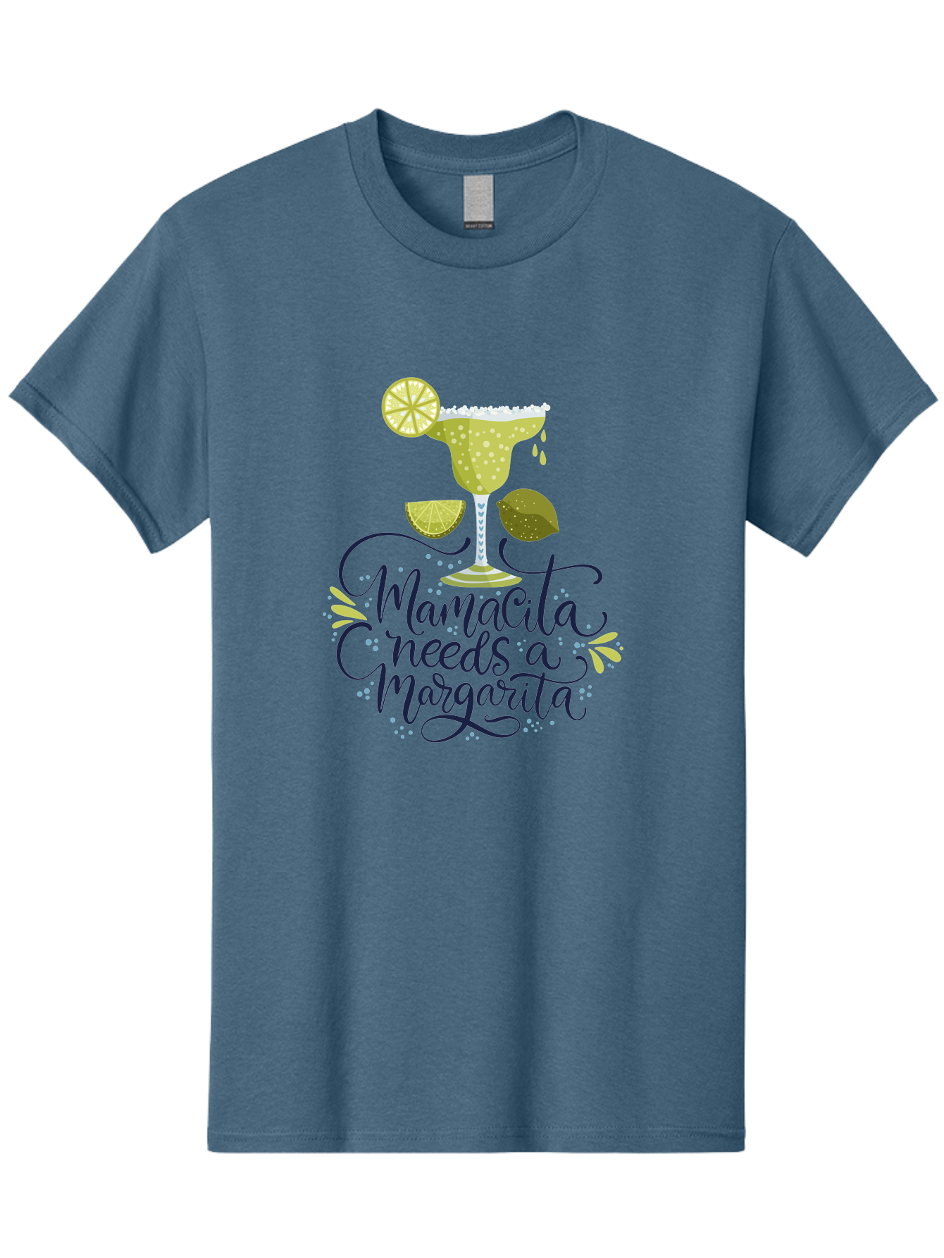 Mamacita-Needs-A-Margarita Men'S Graphic Tee, 100% Cotton, Comfortable Casual Summer Wear, Machine Washable, Margarita Cocktail, Salt Rim, Citrus Slices, Festive Drinks, Party Vibes, Summer Fun, Happy Hour, Cocktail Hour, Margarita Love, - Aaa276 3