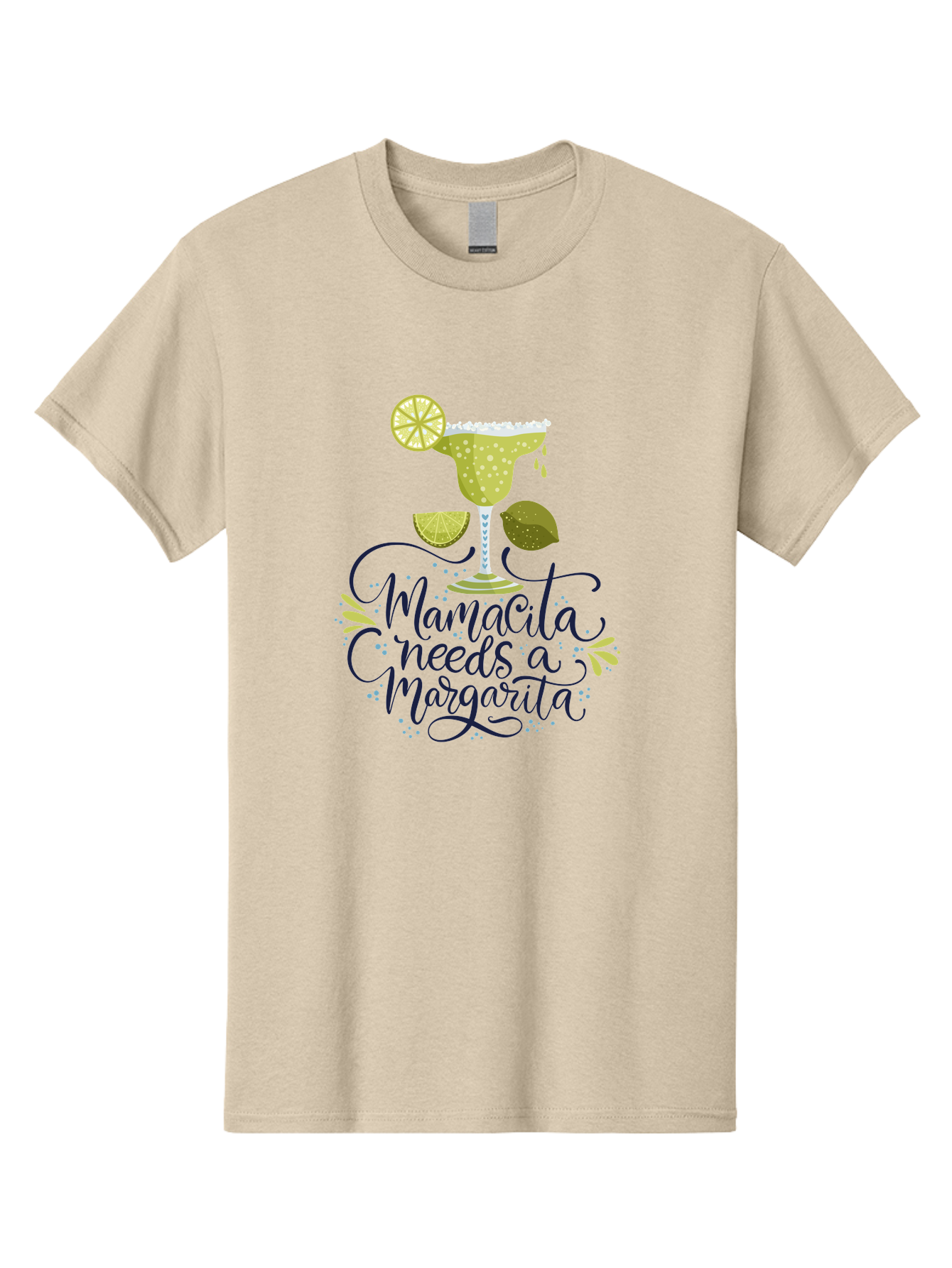 Mamacita-Needs-A-Margarita Men'S Graphic Tee, 100% Cotton, Comfortable Casual Summer Wear, Machine Washable, Margarita Cocktail, Salt Rim, Citrus Slices, Festive Drinks, Party Vibes, Summer Fun, Happy Hour, Cocktail Hour, Margarita Love, - Aaa276 27
