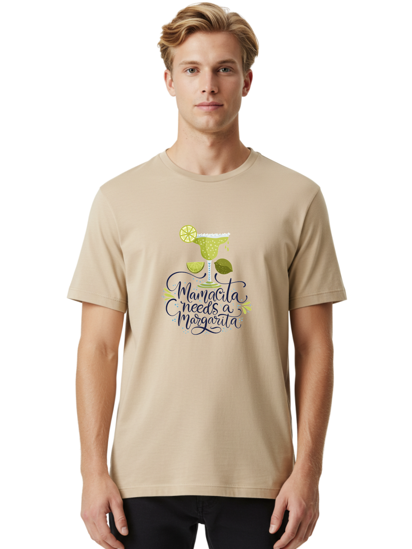 Mamacita-Needs-A-Margarita Men'S Graphic Tee, 100% Cotton, Comfortable Casual Summer Wear, Machine Washable, Margarita Cocktail, Salt Rim, Citrus Slices, Festive Drinks, Party Vibes, Summer Fun, Happy Hour, Cocktail Hour, Margarita Love, - Aaa276 28