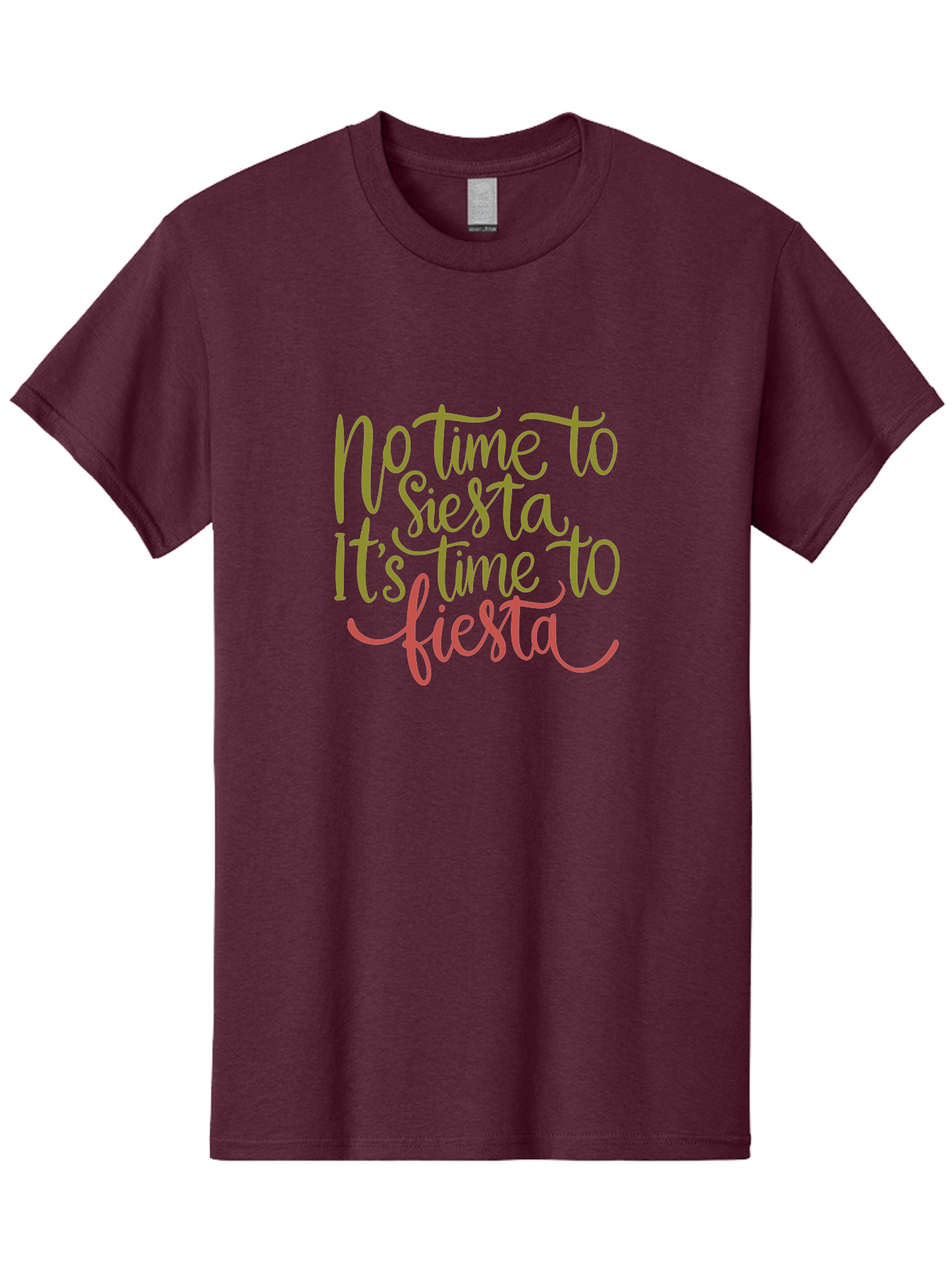 No-Time-To-Siesta-1 Men'S Graphic Tee, 100% Cotton, Comfortable Casual Summer Wear, Machine Washable, Party Invitation, Fiesta Theme, Celebration Graphics, Vibrant Pink Text, Festive T Shirt, Party Time Slogan, Party Decor - Aaa286 9