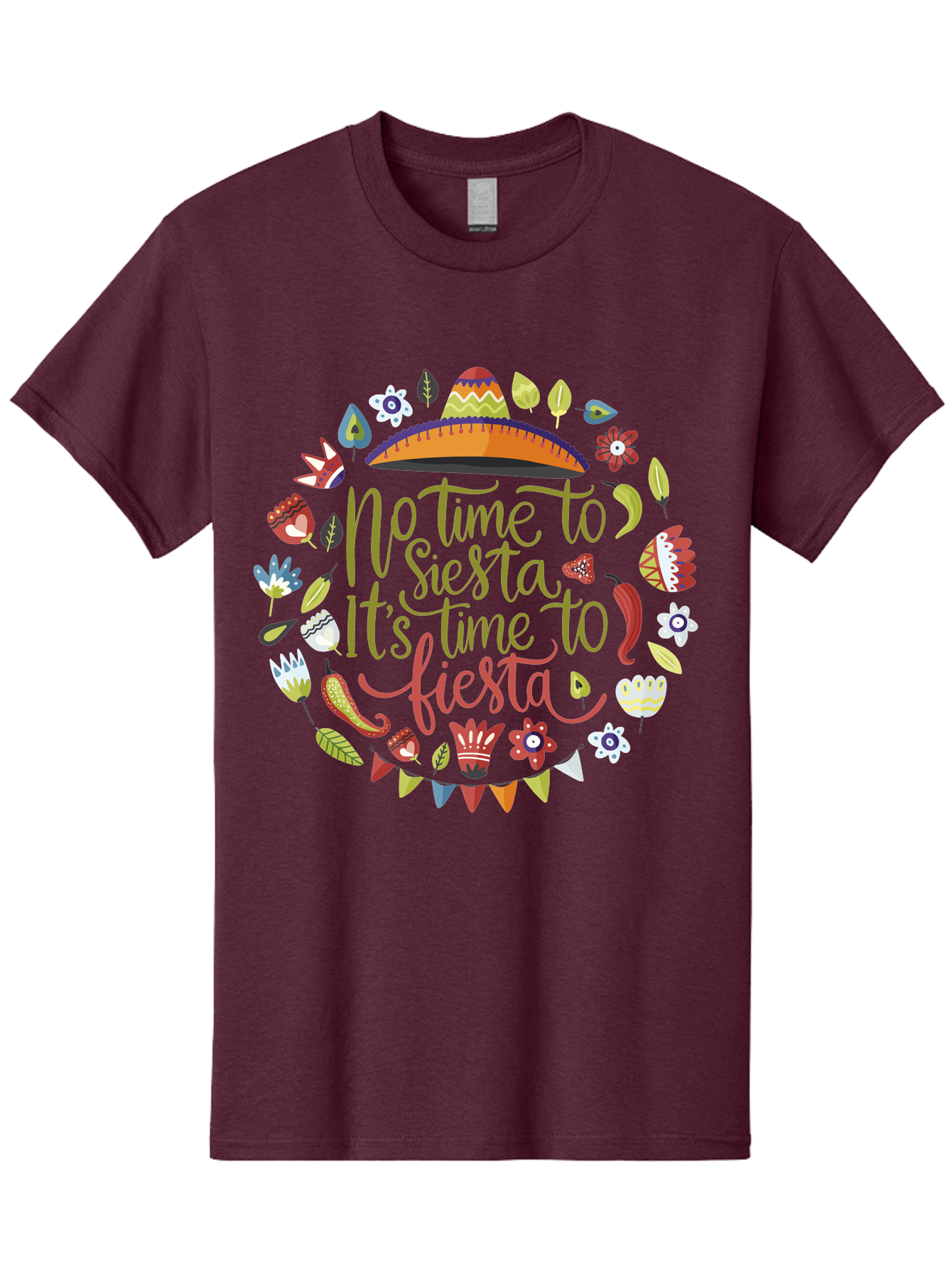 No-Time-To-Siesta Men'S Graphic Tee, 100% Cotton, Comfortable Casual Summer Wear, Machine Washable, Taco Graphic, Fiesta Decorations, Mexican Culture, Festive Atmosphere, Vibrant Colors, Party Time, Celebration, Chili Peppers, Sombrero, - Aaa289 17