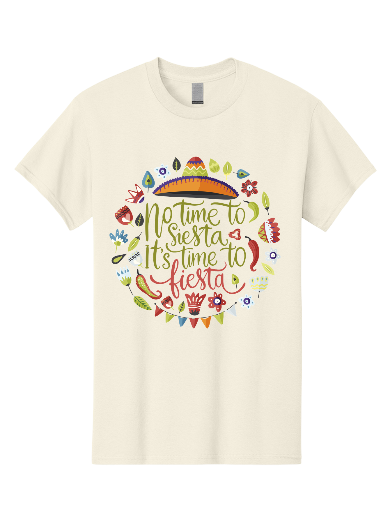 No-Time-To-Siesta Men'S Graphic Tee, 100% Cotton, Comfortable Casual Summer Wear, Machine Washable, Taco Graphic, Fiesta Decorations, Mexican Culture, Festive Atmosphere, Vibrant Colors, Party Time, Celebration, Chili Peppers, Sombrero, - Aaa289 25