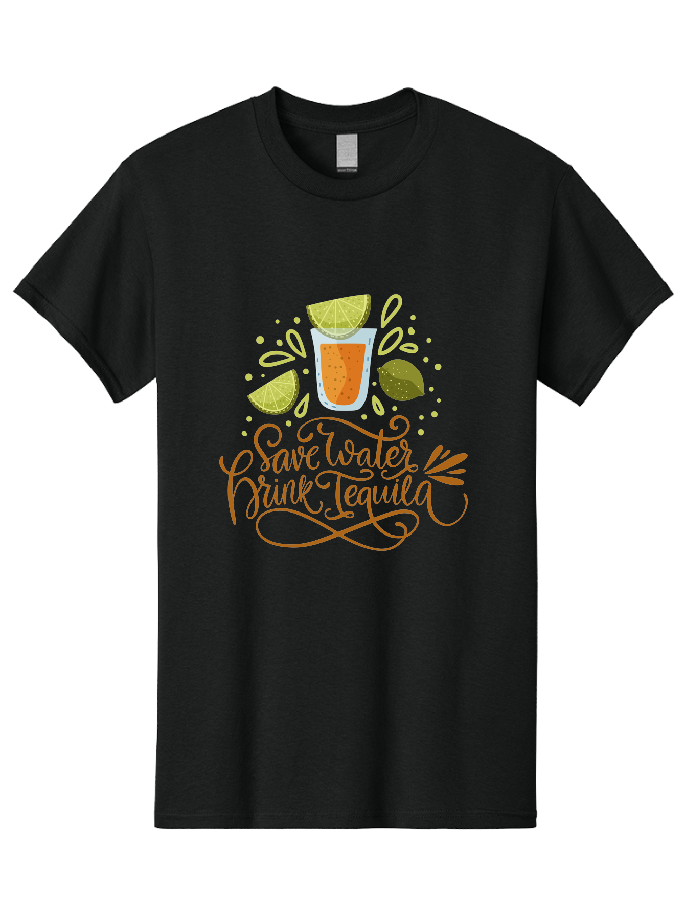 Save-Water-Drink-Tequila-1 Men'S Graphic Tee, 100% Cotton, Comfortable Casual Summer Wear, Machine Washable, Tequila Cocktail, Lime Wedges, Agave Plant, Party Theme, Happy Hour, Cocktail Hour, Tequila Lovers, Fun Typography, Festive Design, - Aaa291 5