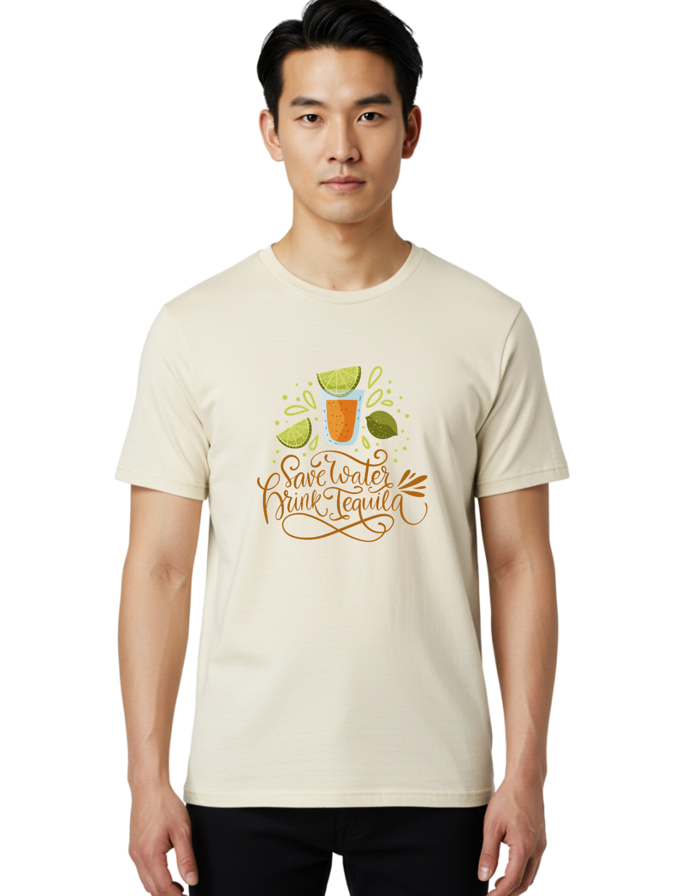 Save-Water-Drink-Tequila-1 Men'S Graphic Tee, 100% Cotton, Comfortable Casual Summer Wear, Machine Washable, Tequila Cocktail, Lime Wedges, Agave Plant, Party Theme, Happy Hour, Cocktail Hour, Tequila Lovers, Fun Typography, Festive Design, - Aaa291 14