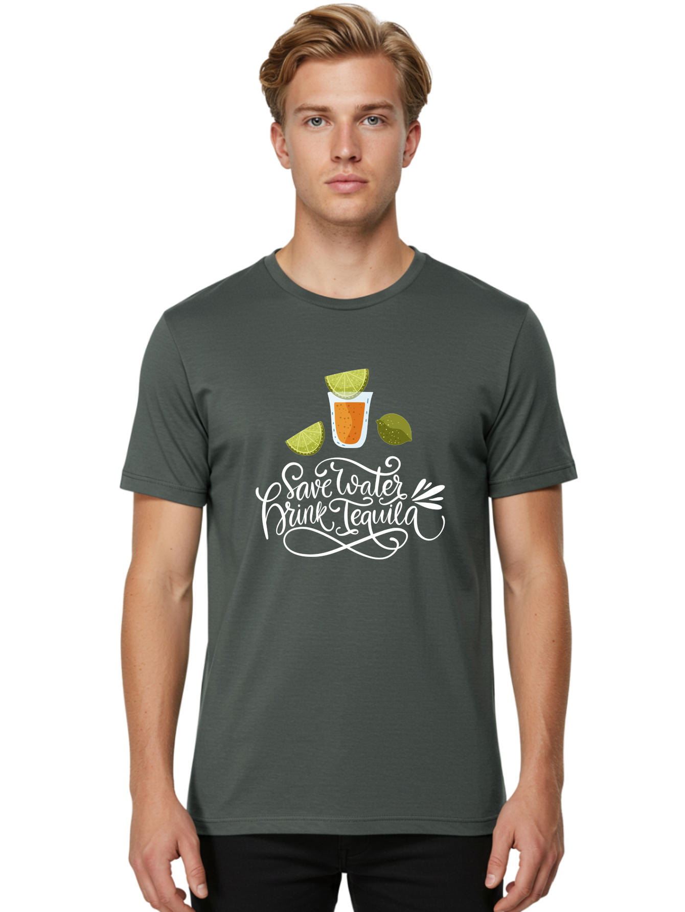 Save-Water-Drink-Tequila-2 Men'S Graphic Tee, 100% Cotton, Comfortable Casual Summer Wear, Machine Washable, Tequila Shot, Lime Wedges, Agave Leaf, Save Water Drink Tequila Text, Cocktail, Party, Drinking Culture, Humorous, Mexican Drink - Aaa292 18