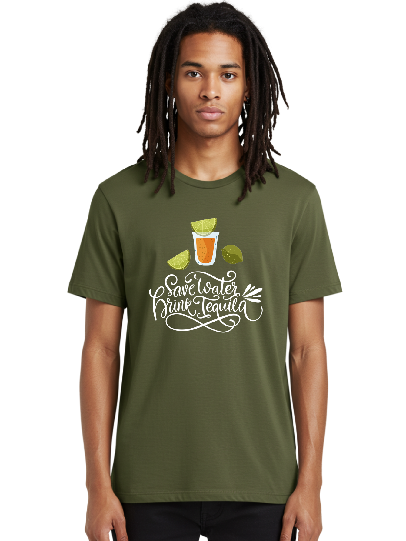 Save-Water-Drink-Tequila-2 Men'S Graphic Tee, 100% Cotton, Comfortable Casual Summer Wear, Machine Washable, Tequila Shot, Lime Wedges, Agave Leaf, Save Water Drink Tequila Text, Cocktail, Party, Drinking Culture, Humorous, Mexican Drink - Aaa292 6