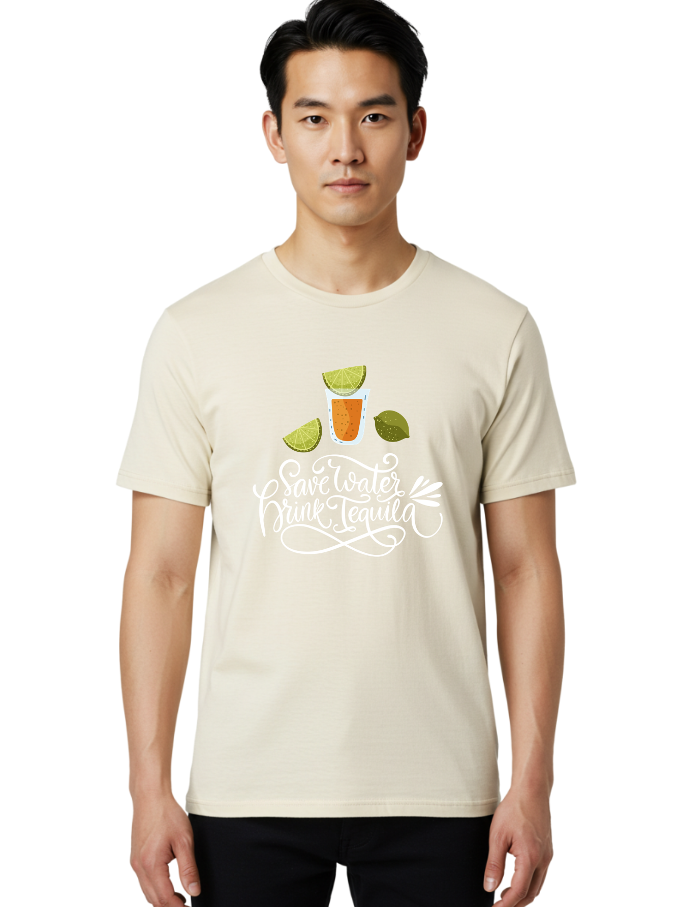 Save-Water-Drink-Tequila-2 Men'S Graphic Tee, 100% Cotton, Comfortable Casual Summer Wear, Machine Washable, Tequila Shot, Lime Wedges, Agave Leaf, Save Water Drink Tequila Text, Cocktail, Party, Drinking Culture, Humorous, Mexican Drink - Aaa292 12