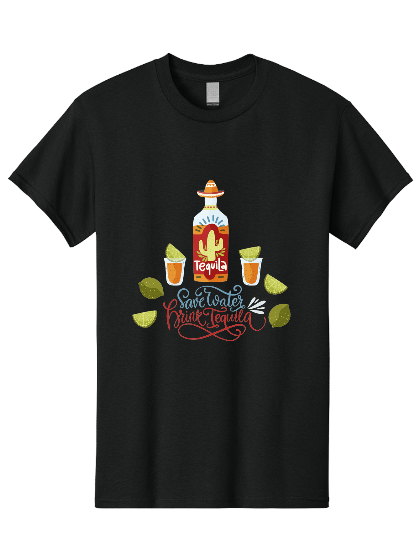 Smile-Later-Drink-Tequila Men'S Graphic Tee, 100% Cotton, Comfortable Casual Summer Wear, Machine Washable, Tequila Shots, Lime Wedges, Tequila Bottle, Cactus Design, Fiesta Theme, Margarita Glasses, Mexican Spirit, Drink Tequila - Aaa296 29