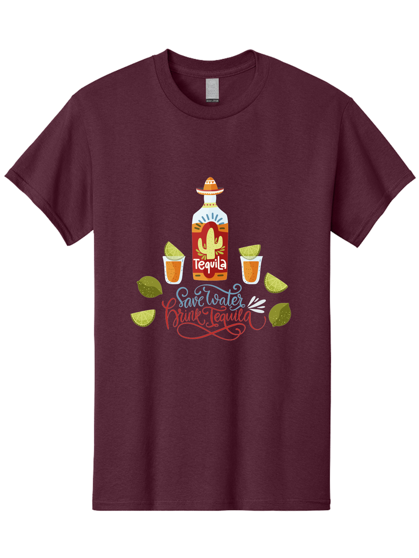 Smile-Later-Drink-Tequila Men'S Graphic Tee, 100% Cotton, Comfortable Casual Summer Wear, Machine Washable, Tequila Shots, Lime Wedges, Tequila Bottle, Cactus Design, Fiesta Theme, Margarita Glasses, Mexican Spirit, Drink Tequila - Aaa296 11