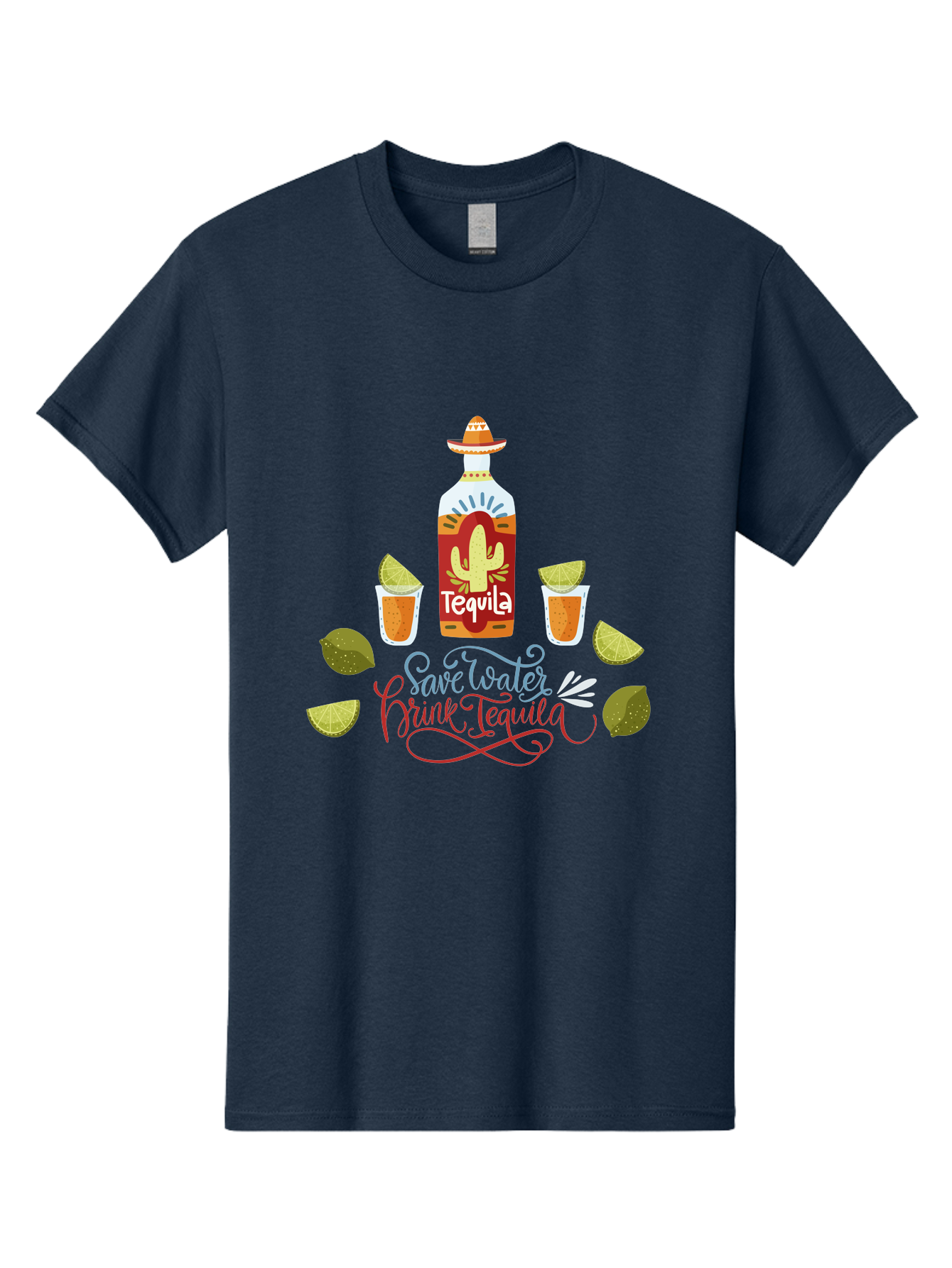 Smile-Later-Drink-Tequila Men'S Graphic Tee, 100% Cotton, Comfortable Casual Summer Wear, Machine Washable, Tequila Shots, Lime Wedges, Tequila Bottle, Cactus Design, Fiesta Theme, Margarita Glasses, Mexican Spirit, Drink Tequila - Aaa296 27