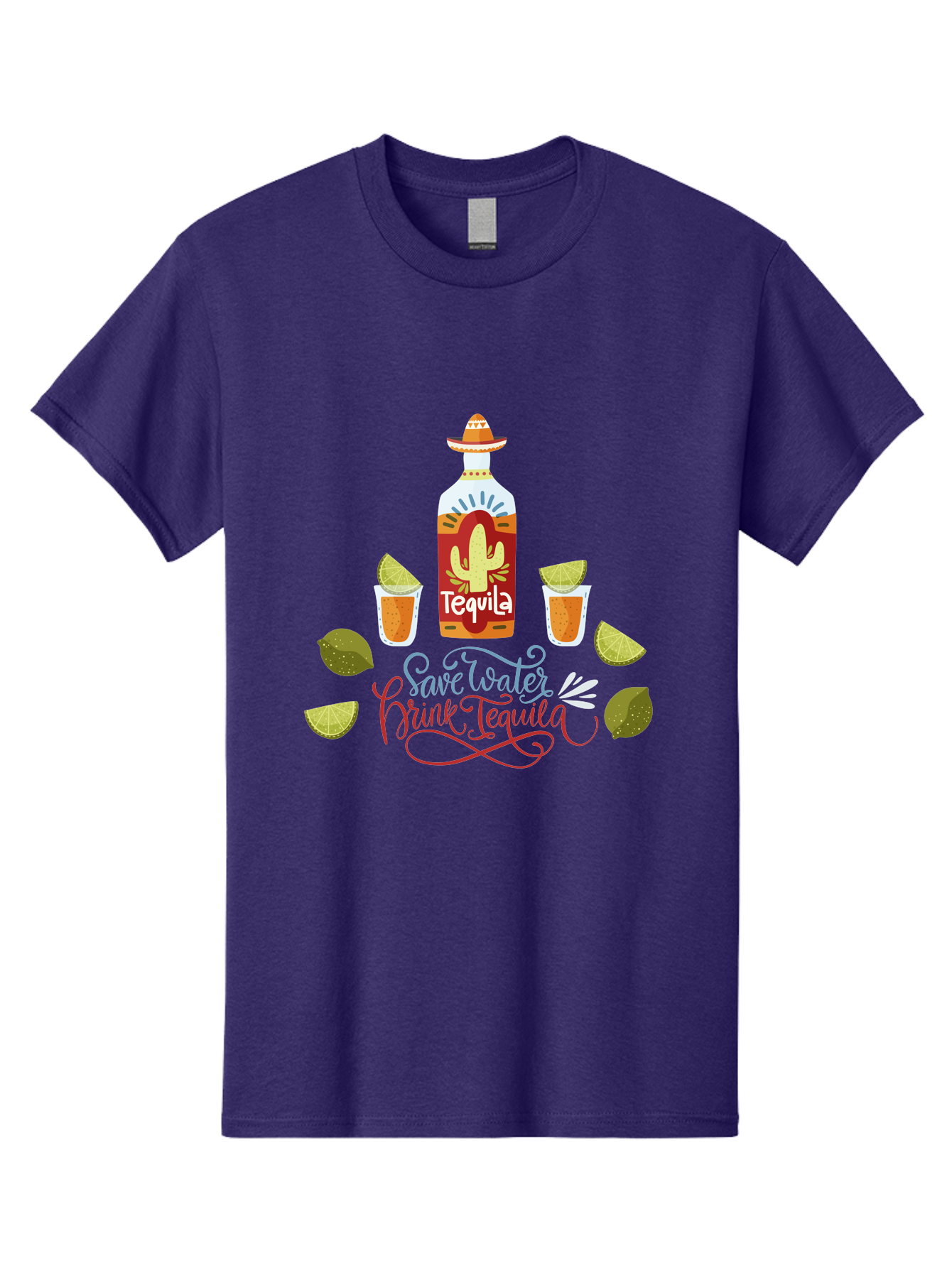 Smile-Later-Drink-Tequila Men'S Graphic Tee, 100% Cotton, Comfortable Casual Summer Wear, Machine Washable, Tequila Shots, Lime Wedges, Tequila Bottle, Cactus Design, Fiesta Theme, Margarita Glasses, Mexican Spirit, Drink Tequila - Aaa296 23