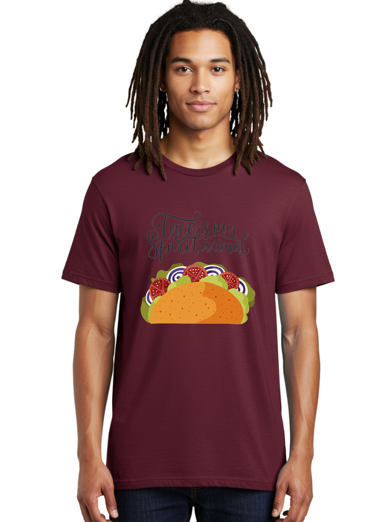 Taco-Is-My-Spirit-Animal-1 Men'S Graphic Tee, 100% Cotton, Comfortable Casual Summer Wear, Machine Washable, Taco Love, Mexican Cuisine, Foodie Humor, Taco Graphics, Spirit Animal Humor, Funny Quotes, Vibrant Graphics, Taco Culture, - Aaa300 12